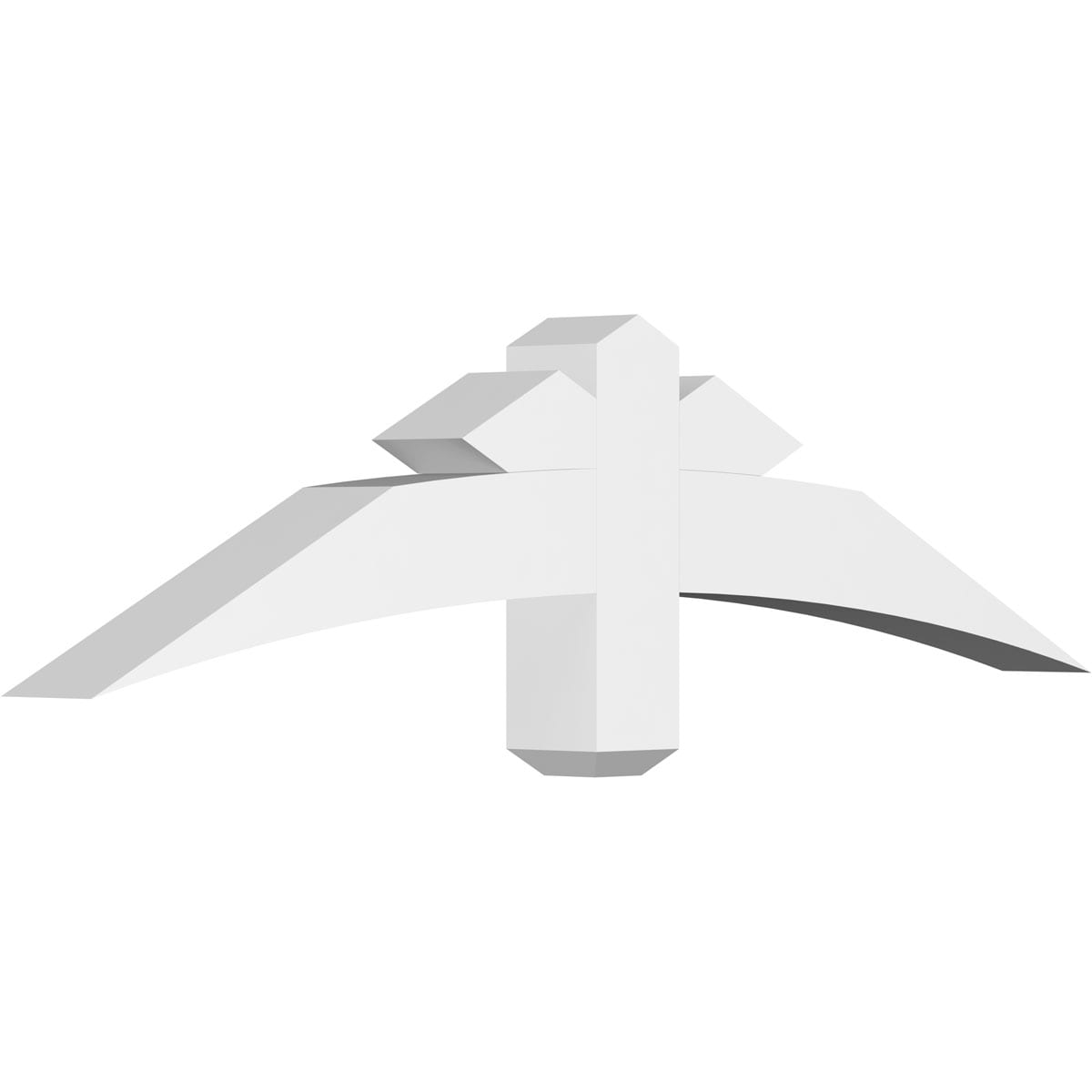 Ekena Millwork GBP048X12X0404ALB00 Alberta White PVC Gable bracket