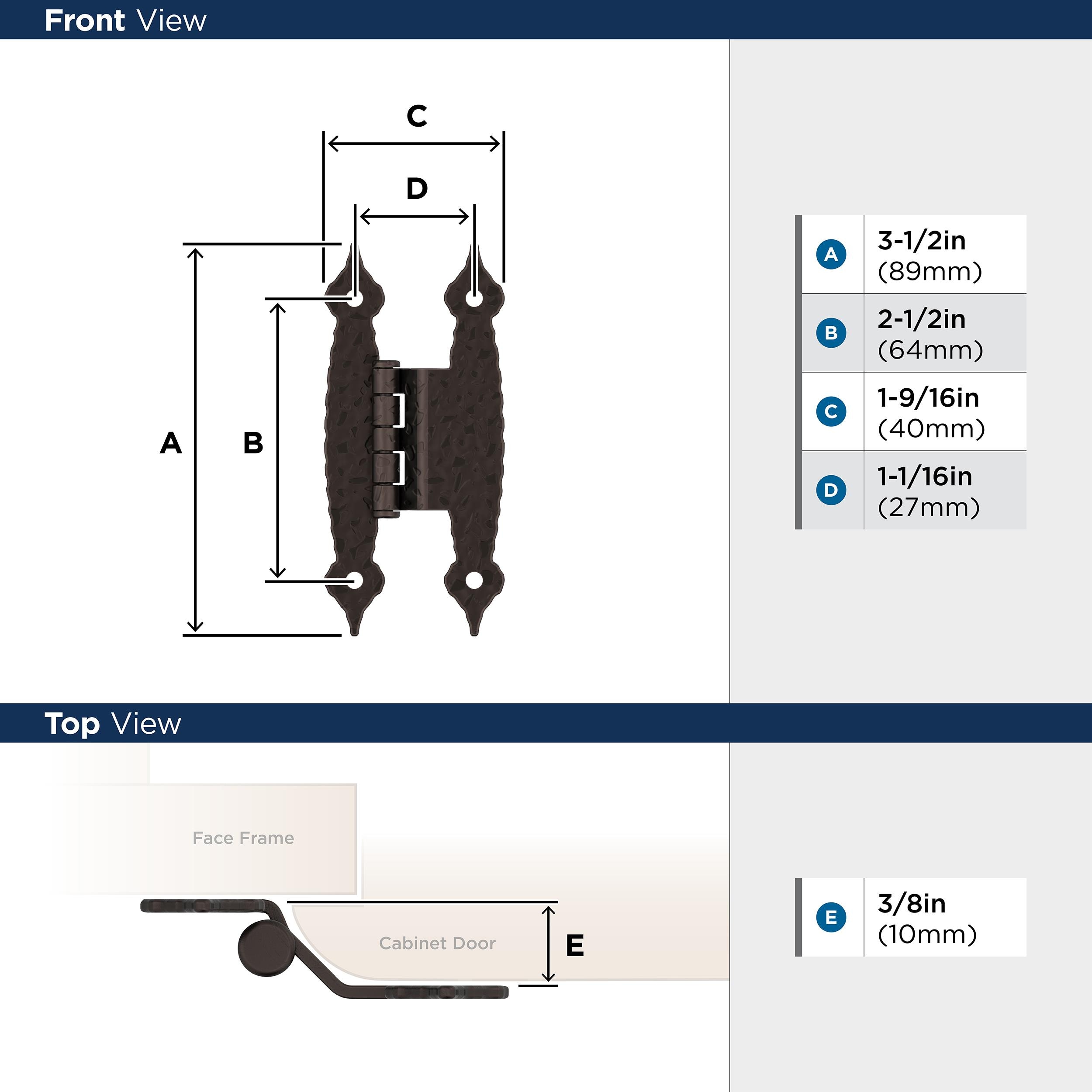 Amerock BPR3406ORB Cabinet-Hinges - View #3