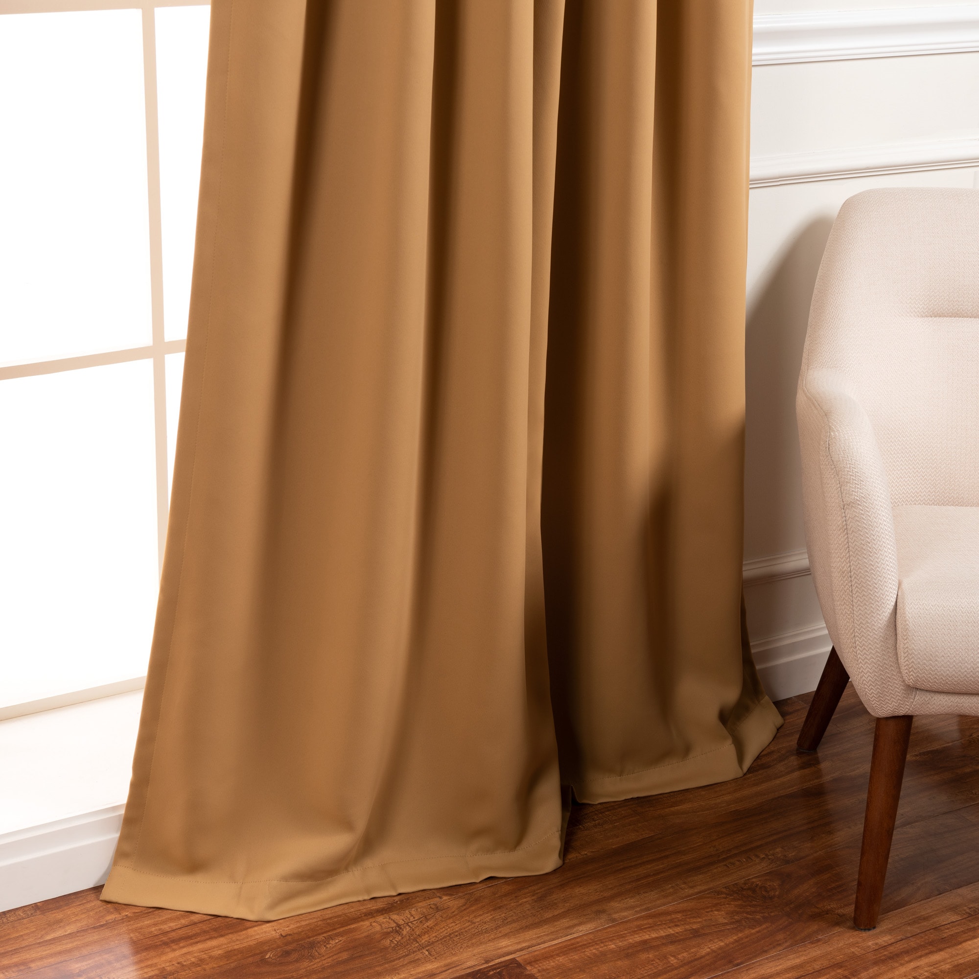 Best Home Fashion SOLID-108-WHEAT curtains - View #5