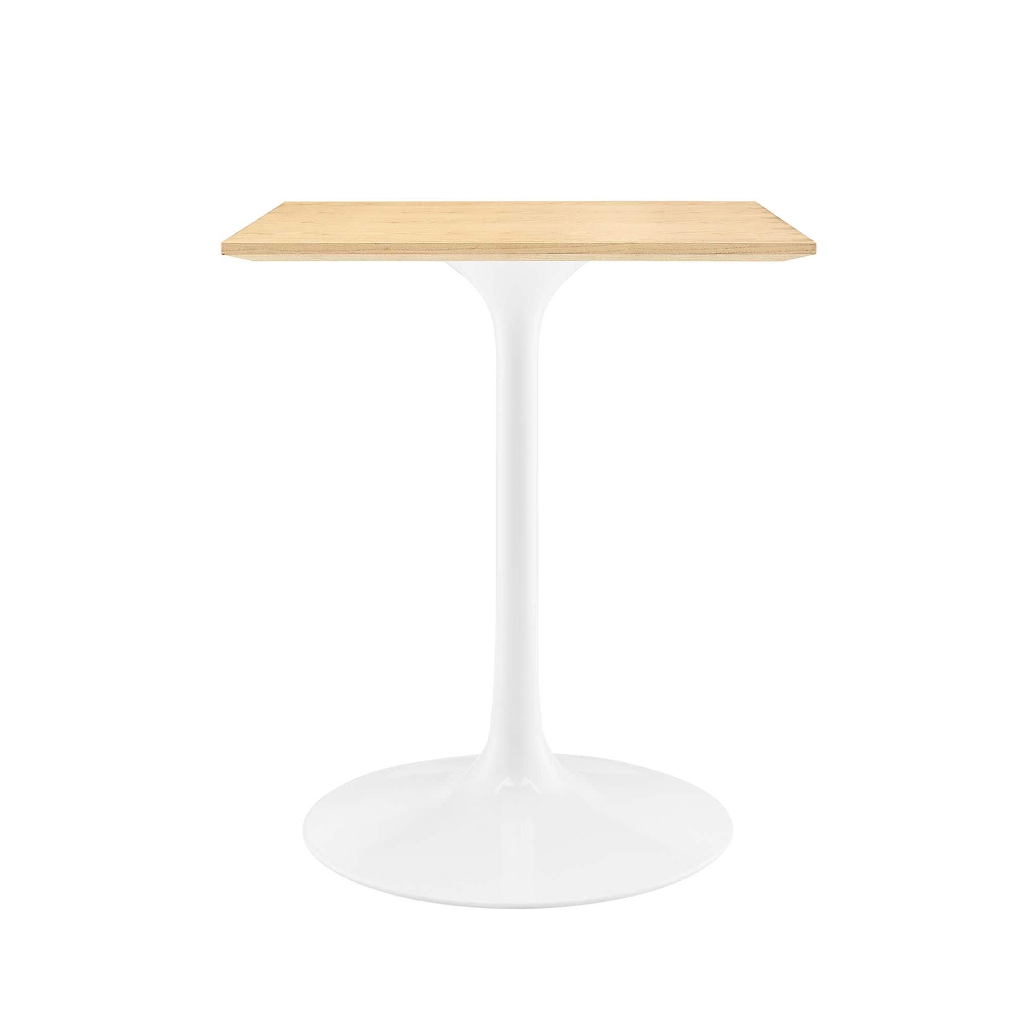 Modway EEI-5162-WHI-NAT Lippa 24 Square Wood Dining Table