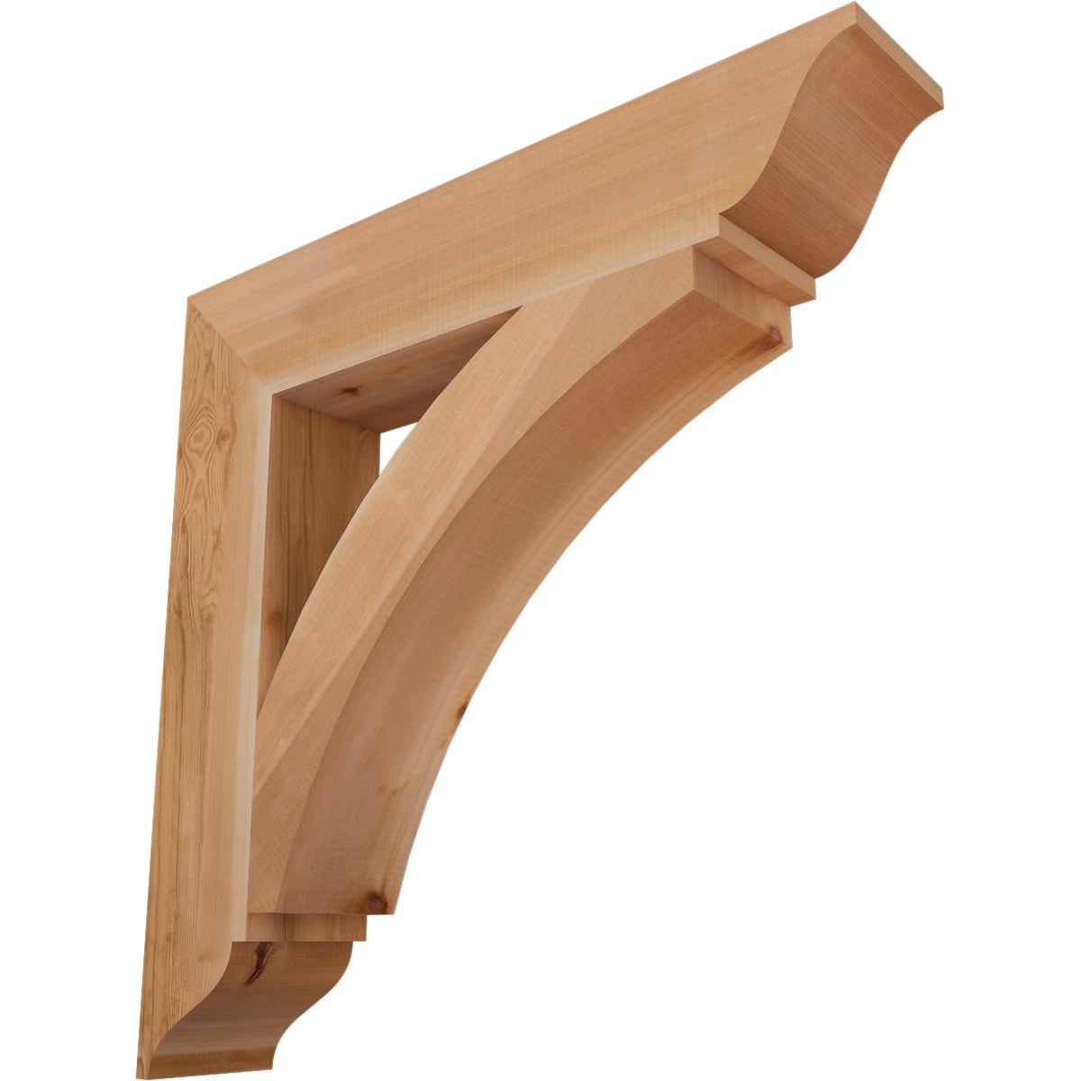 Ekena Millwork BKT06X32X32THR01SWR Thorton traditional smooth 5-1/2-in x 32-in x 32-in Western red cedar Brown Wood Standard bracket