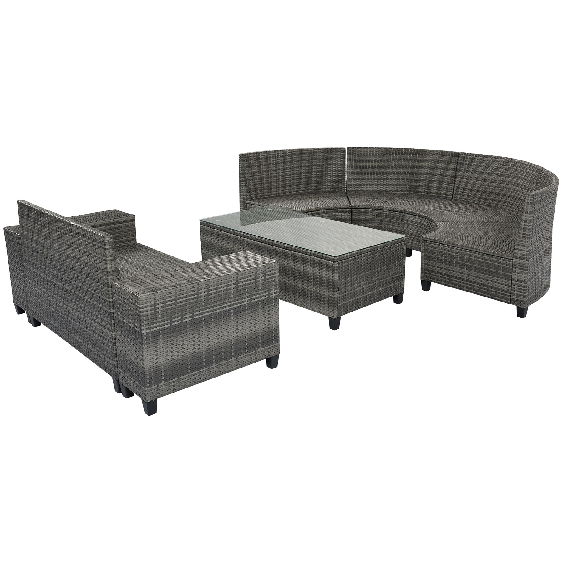 SINOFURN SYA380187GY Patio-Sofas-Daybeds - View #20