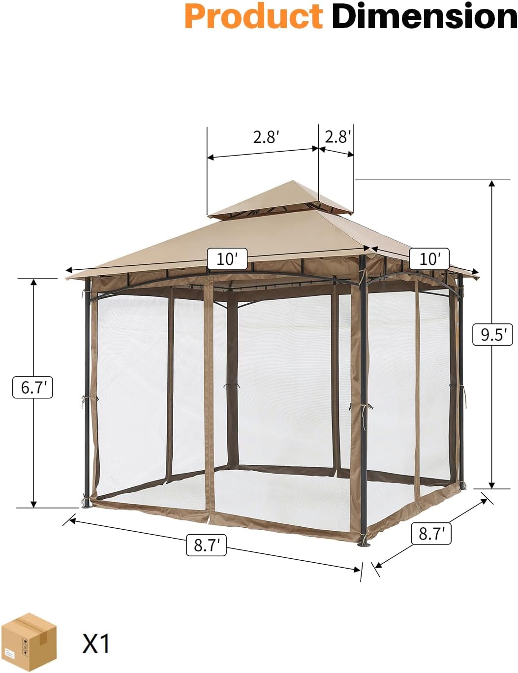 EarlGrove LS-FG59B Wood-Resin-Gazebos - View #3