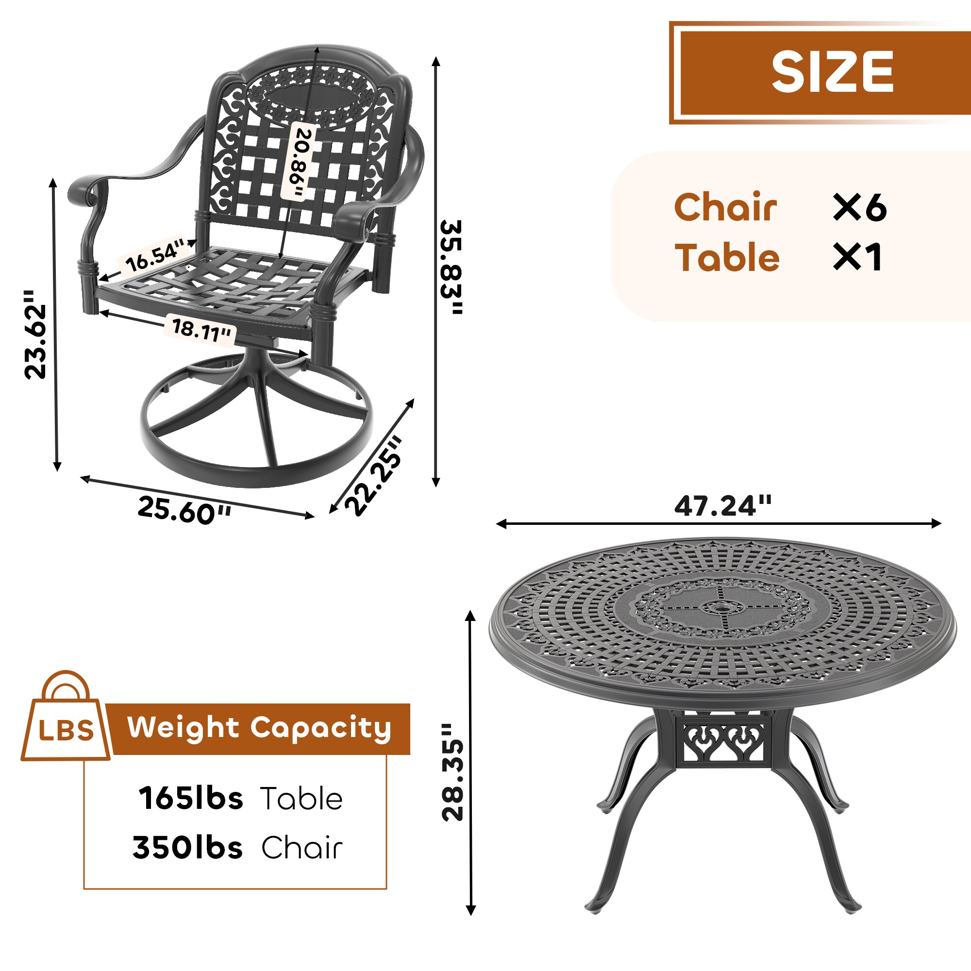 nicesure SLBK6012SC6A1114 Patio-Dining-Sets - View #10