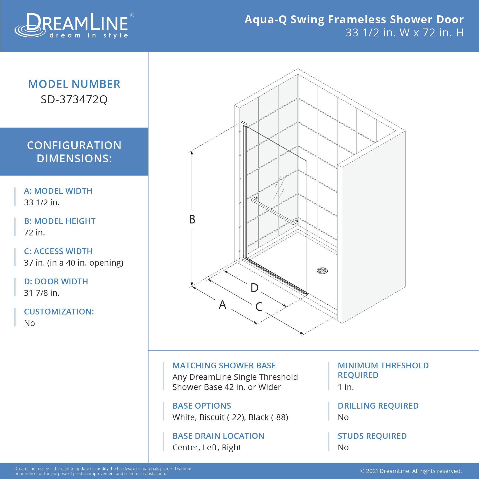 DreamLine SD-373472Q-01 Shower-Doors - View #6