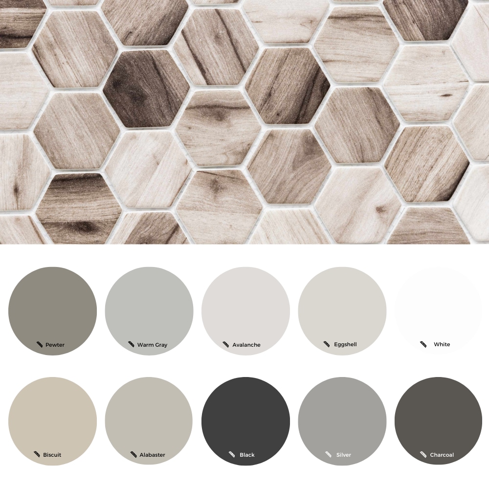 Honeycomb Beige Recycled Glass Mosaic Wall Tile Sheet