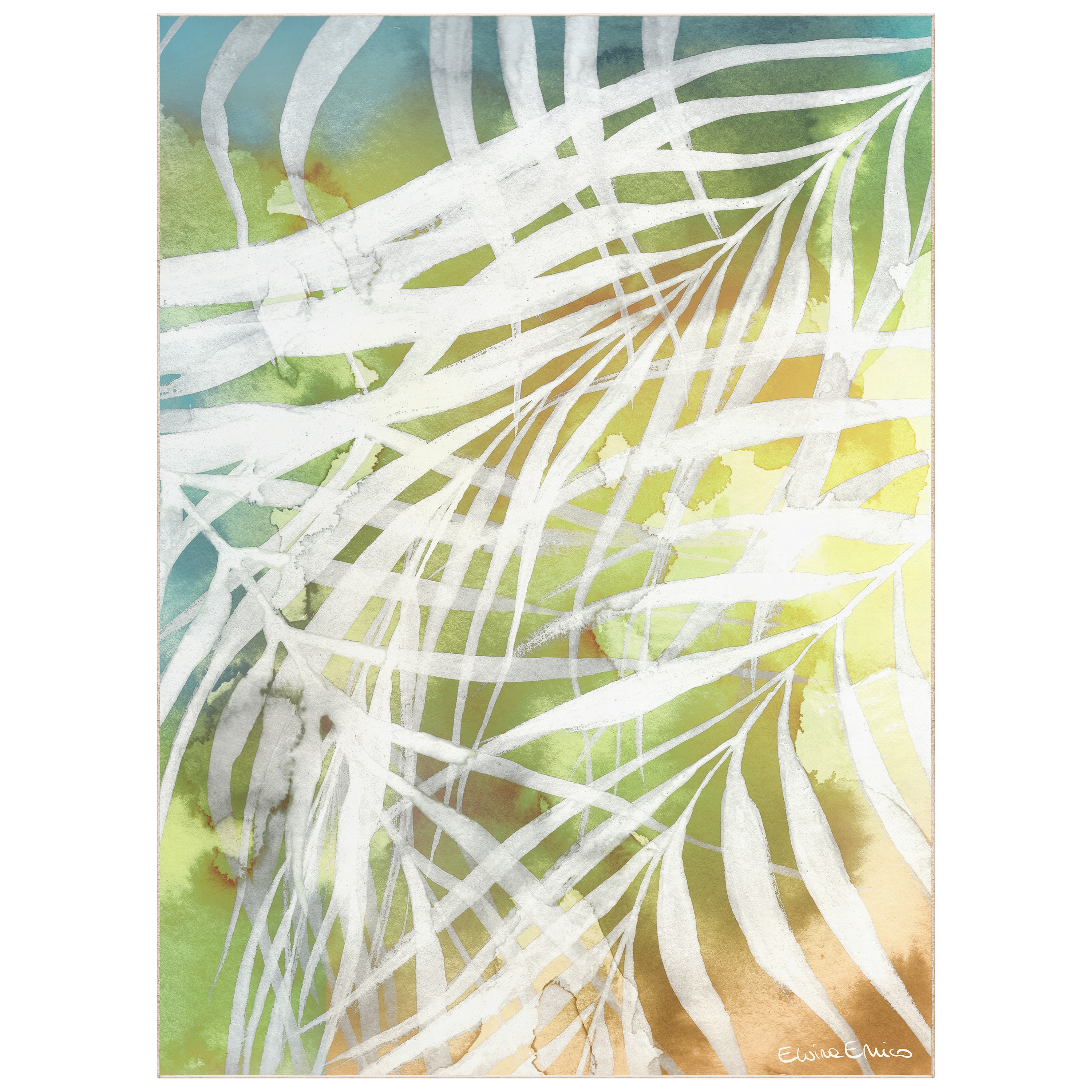 Empire Art Direct TDA-PI043-0810C2 8 x 10 (ft) Polyester Multi-Colored, Green, Yellow Rectangular Indoor Abstract Area rug
