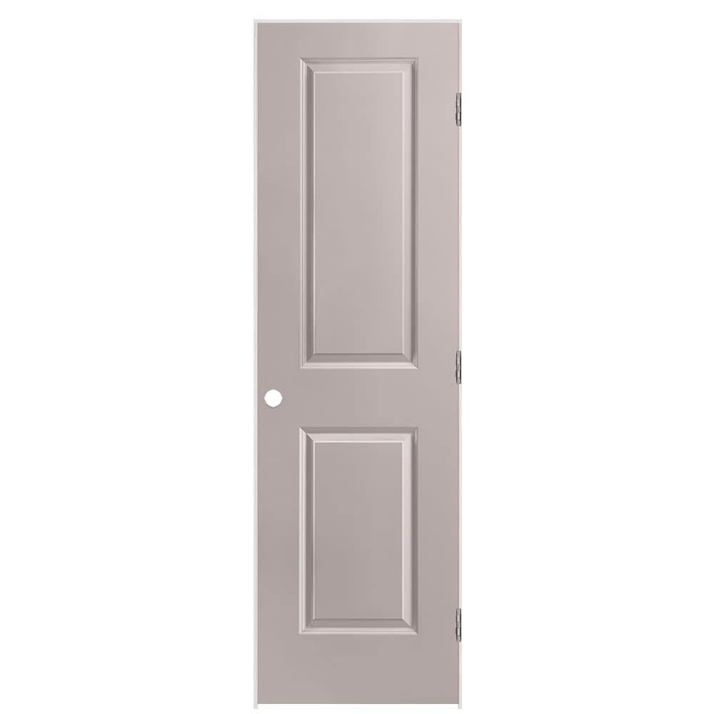 Masonite 1315873 24-in x 80-in Driftwood Hollow core 2-panel square Right hand Smooth Prefinished Molded composite Flat Jamb Single Prehung Interior Door