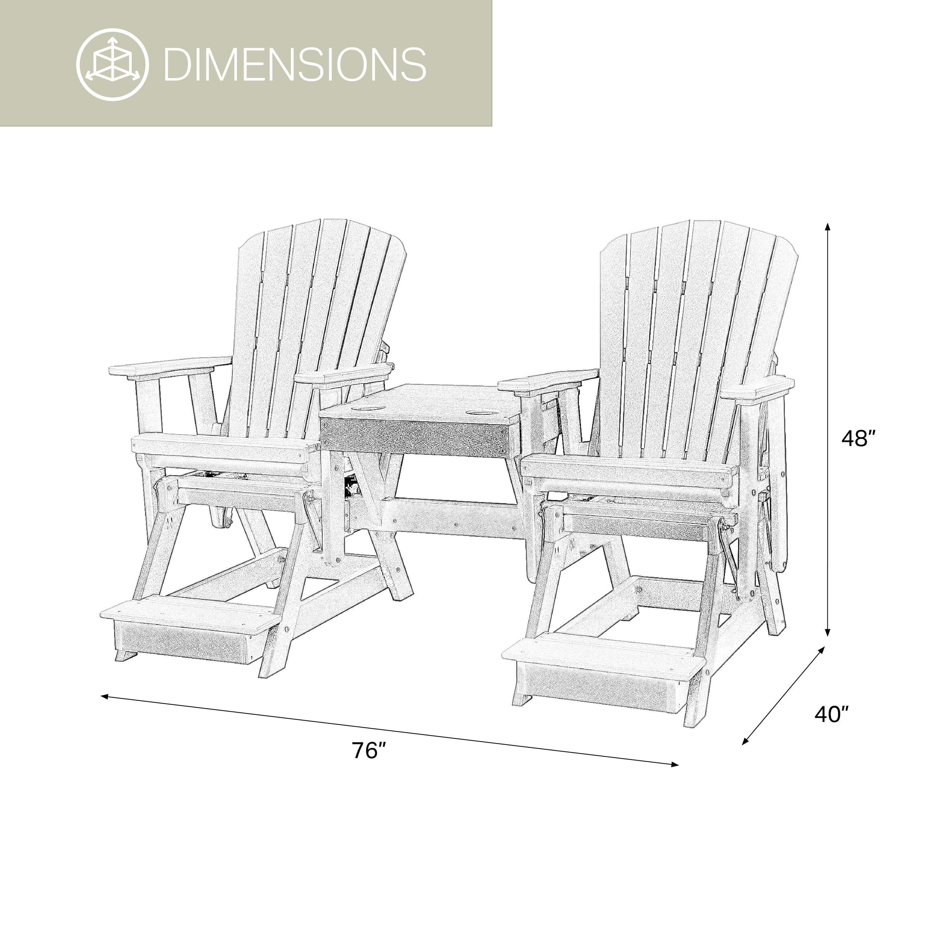 American Furniture Classics 516ARW-K Patio-Conversation-Sets - View #6