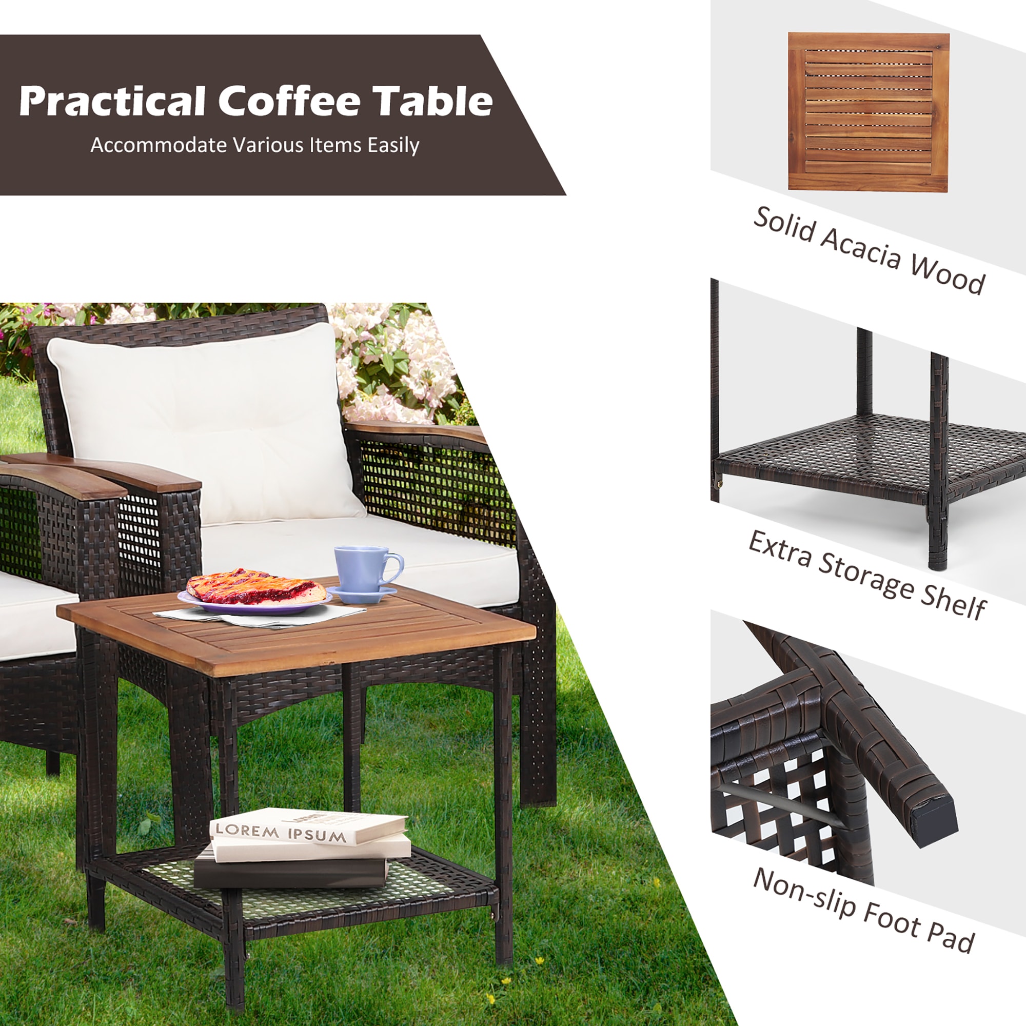 Forclover HYFL-HW37+ Patio-Conversation-Sets - View #4