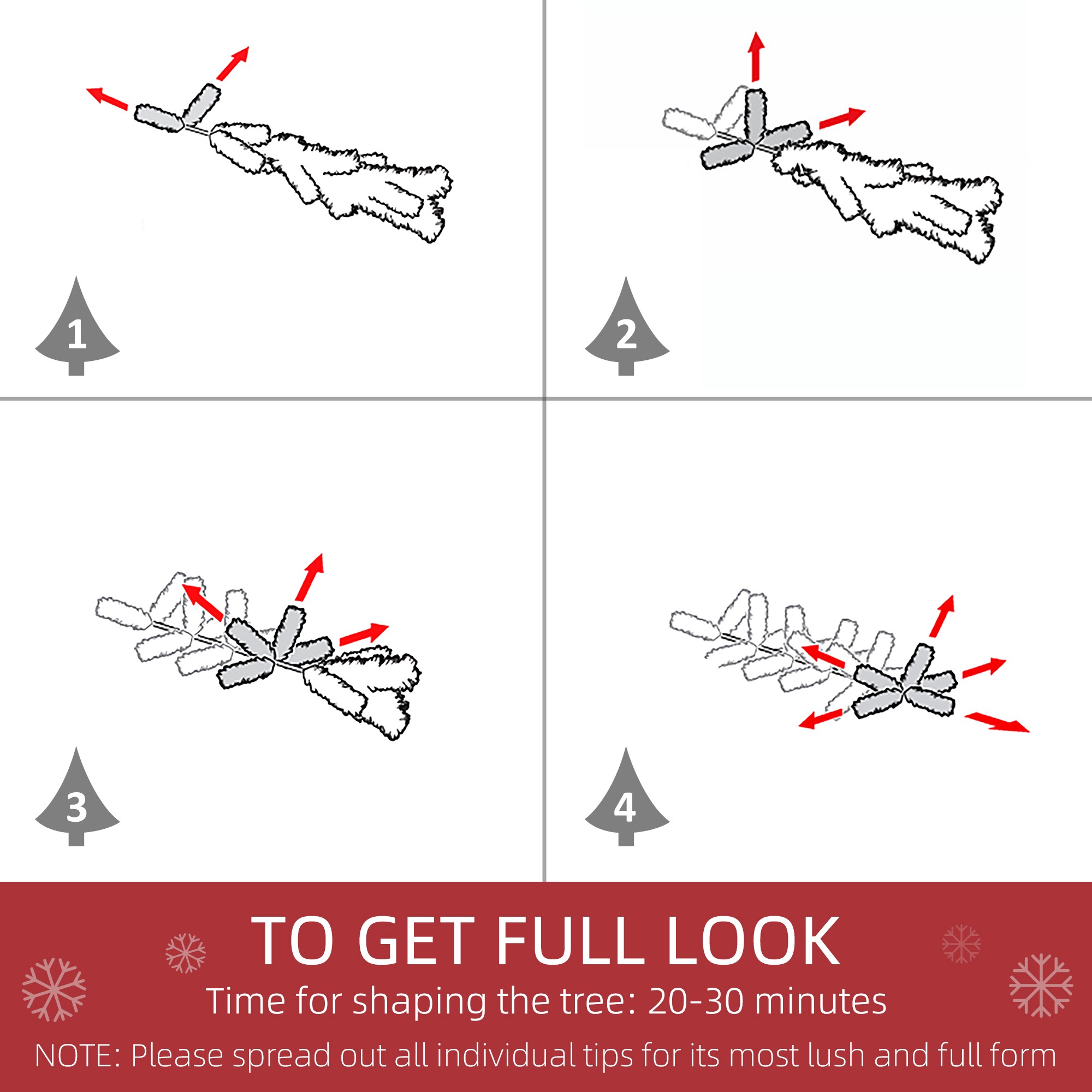 HomCom 830-580V00GN Artificial-Christmas-Trees - View #8