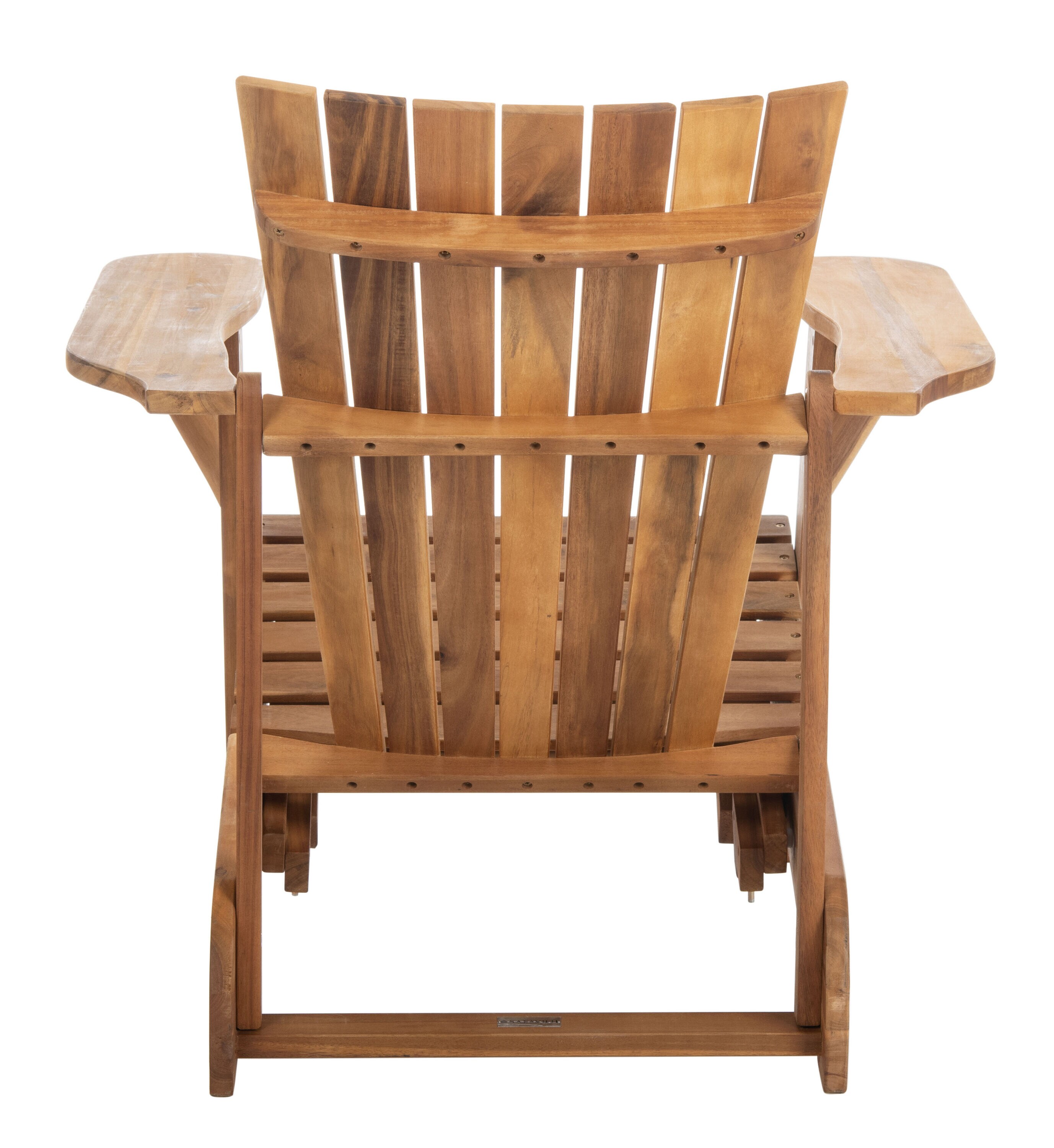 Safavieh PAT6760A Merlin Natural Wood Frame Stationary Adirondack Chair with Solid Seat