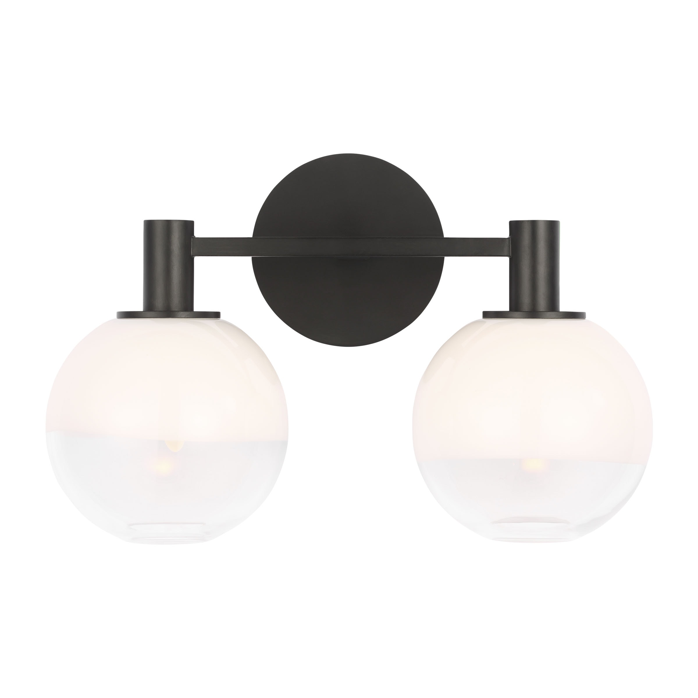 Generation Lighting SLV1002AI Torian 15-in 2 -Light Matte Black Modern/contemporary Vanity light