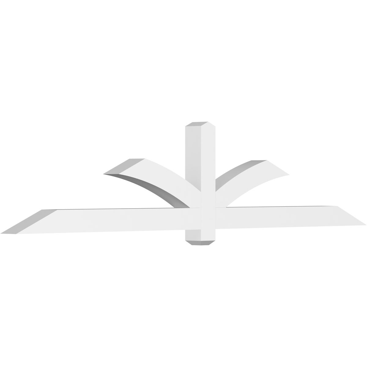 Ekena Millwork GBP096X20X0404RED00 Redmond White PVC Gable bracket