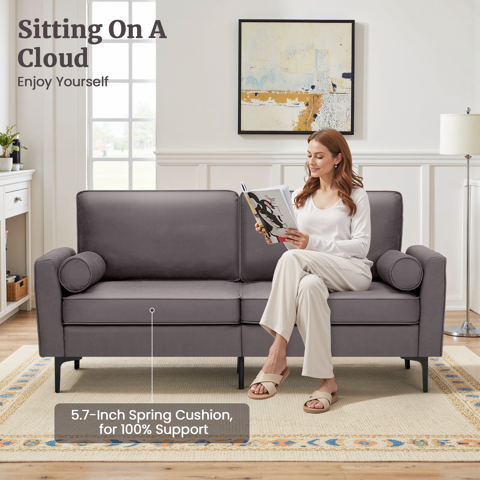 Pocassy GREATANTS-SNRB007DBR Sofas-Loveseats - View #7