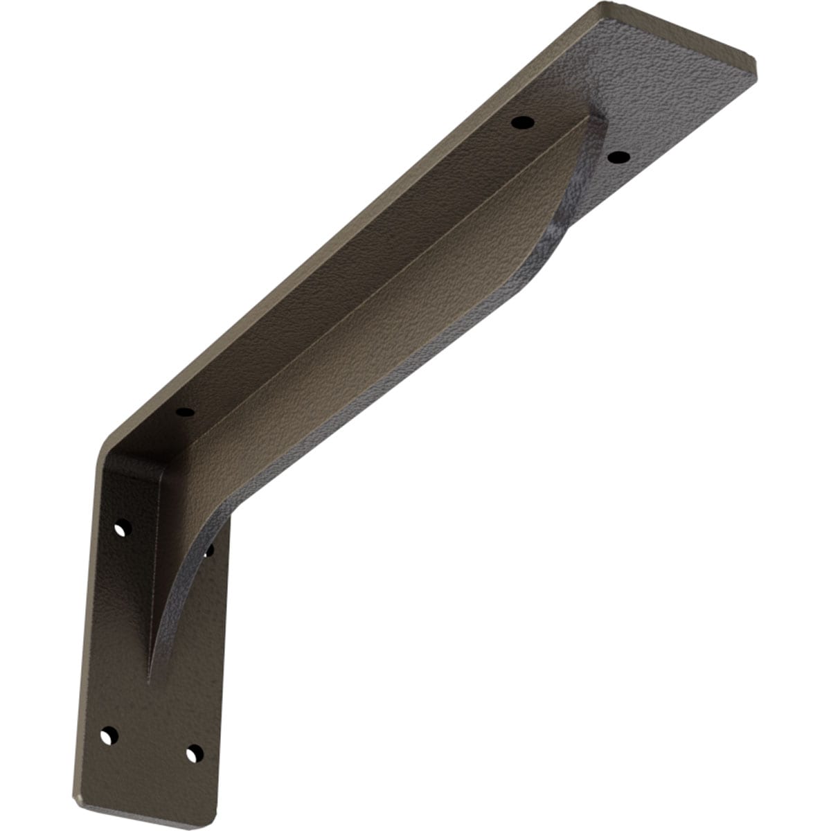Ekena Millwork BKTM02X12X05EBHDB Embrey 12-in x 2-in x 5.25-in Bronze Steel Countertop support bracket