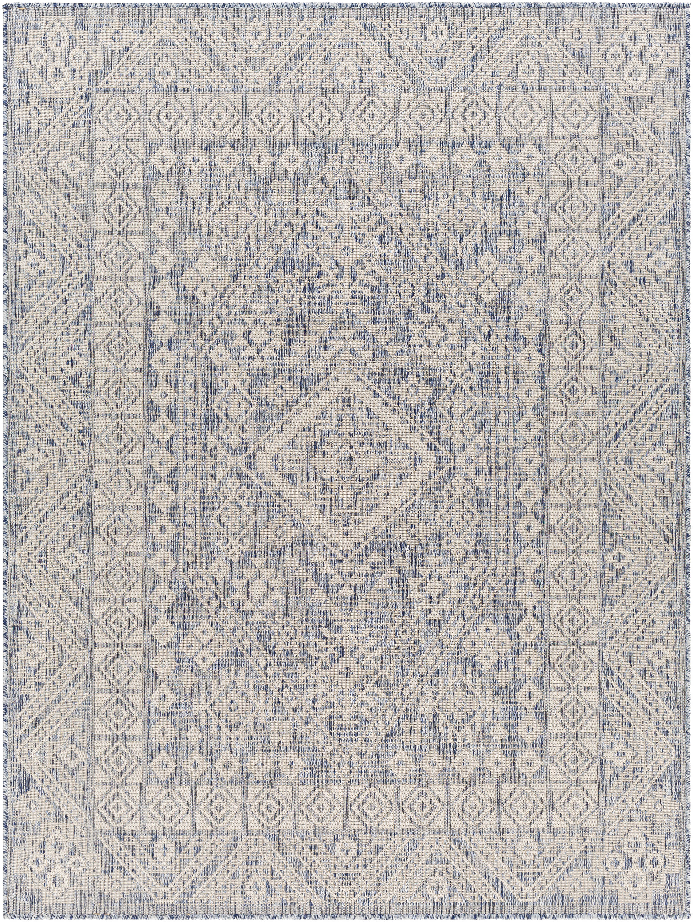 Livabliss TRG2342-679 Tuareg 7 X 9 (ft) Blue Indoor/Outdoor Medallion Global Area Rug