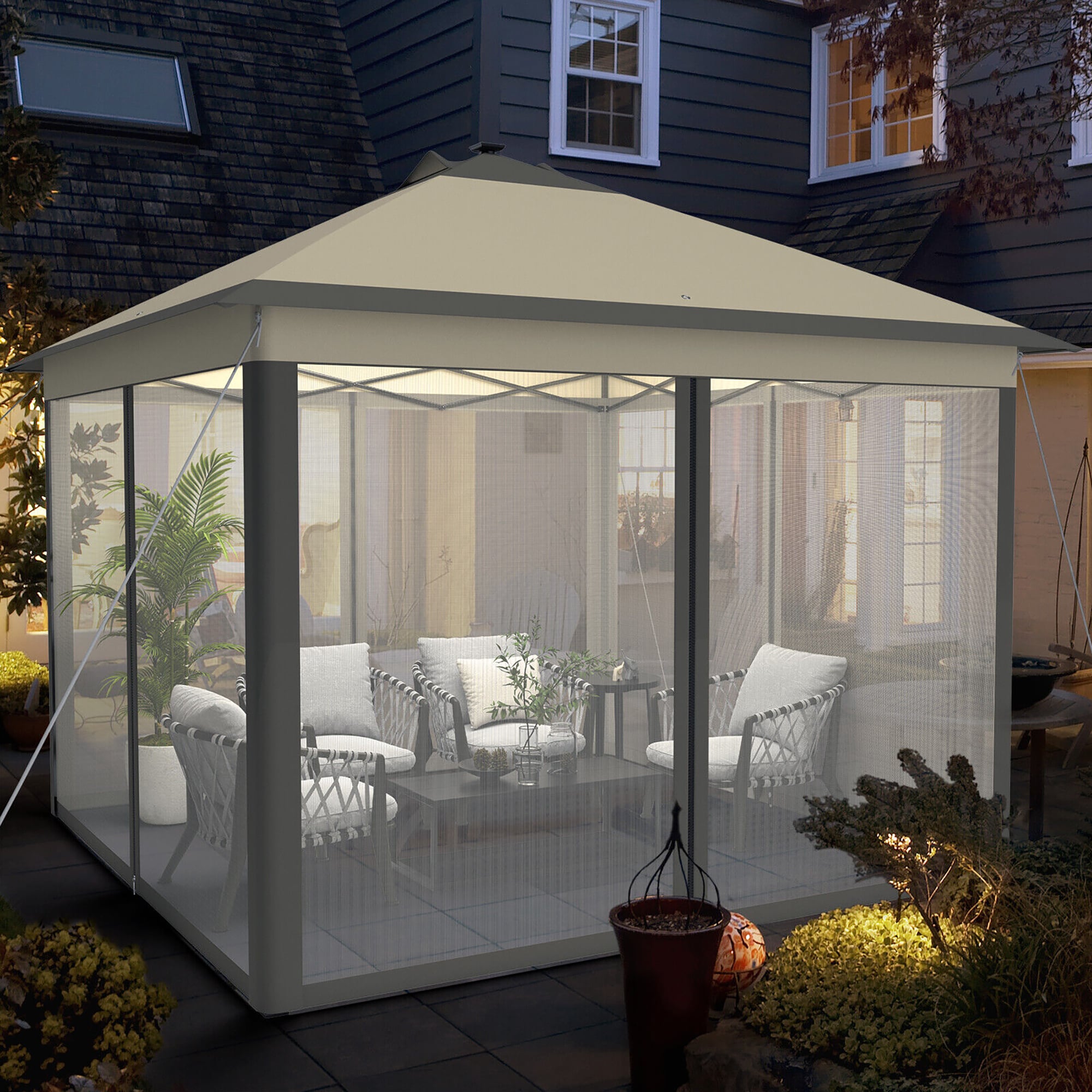 Forclover HYFW-G71CF Wood-Resin-Gazebos - View #10