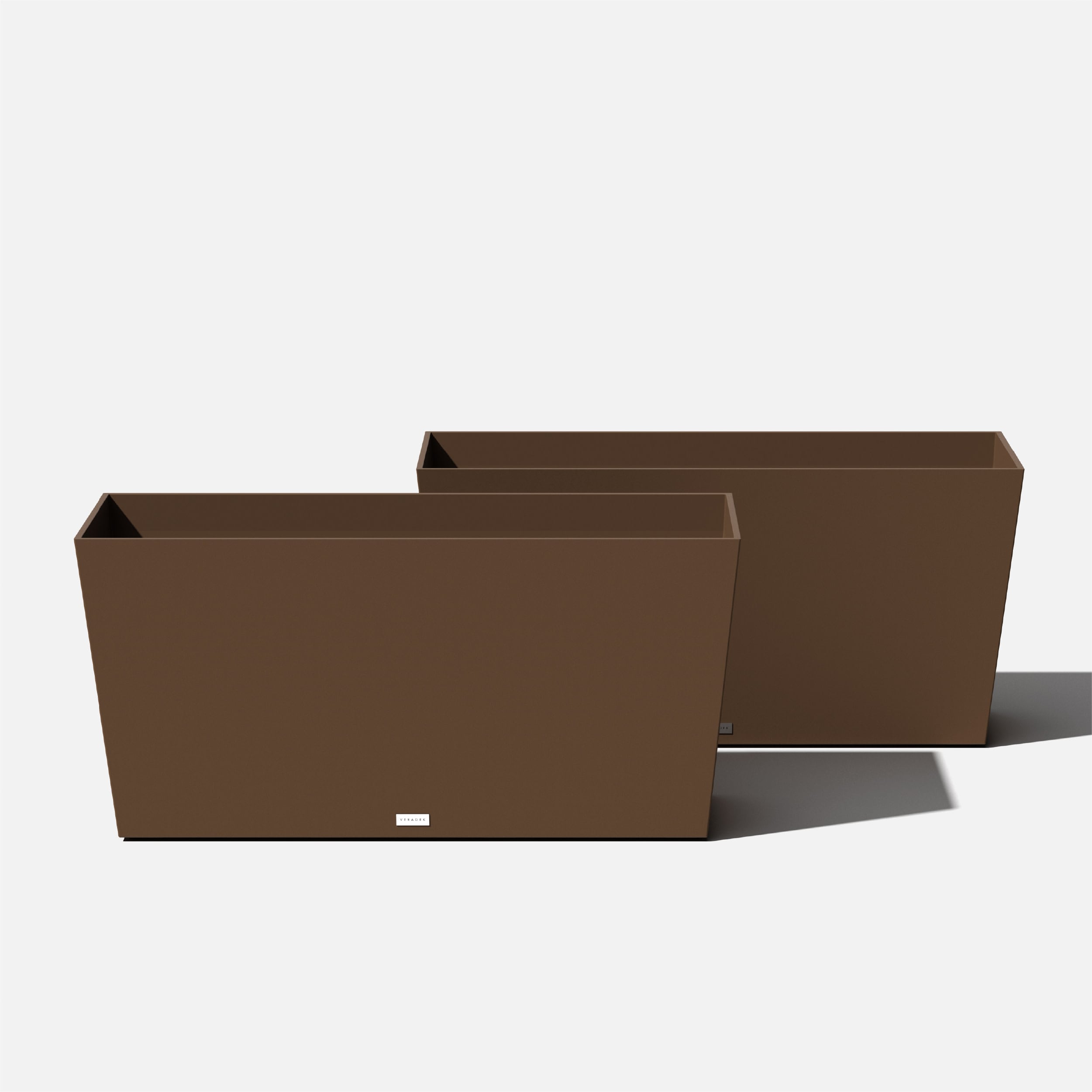Veradek MLO39E-2PK 2 -Pack Rectangle 39-in W Extra Large Brown Plastic Indoor/Outdoor Planter with Drainage Holes
