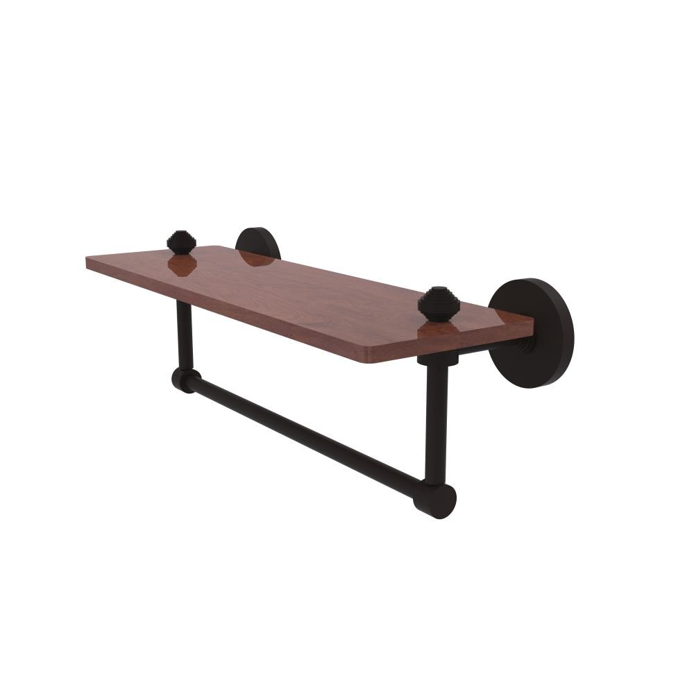 Allied Brass SB-1TB-16-IRW-ORB Southbeach Oil-rubbed Bronze Wall mount Bathroom Shelf ( 16-in x 5-in x 5-in )