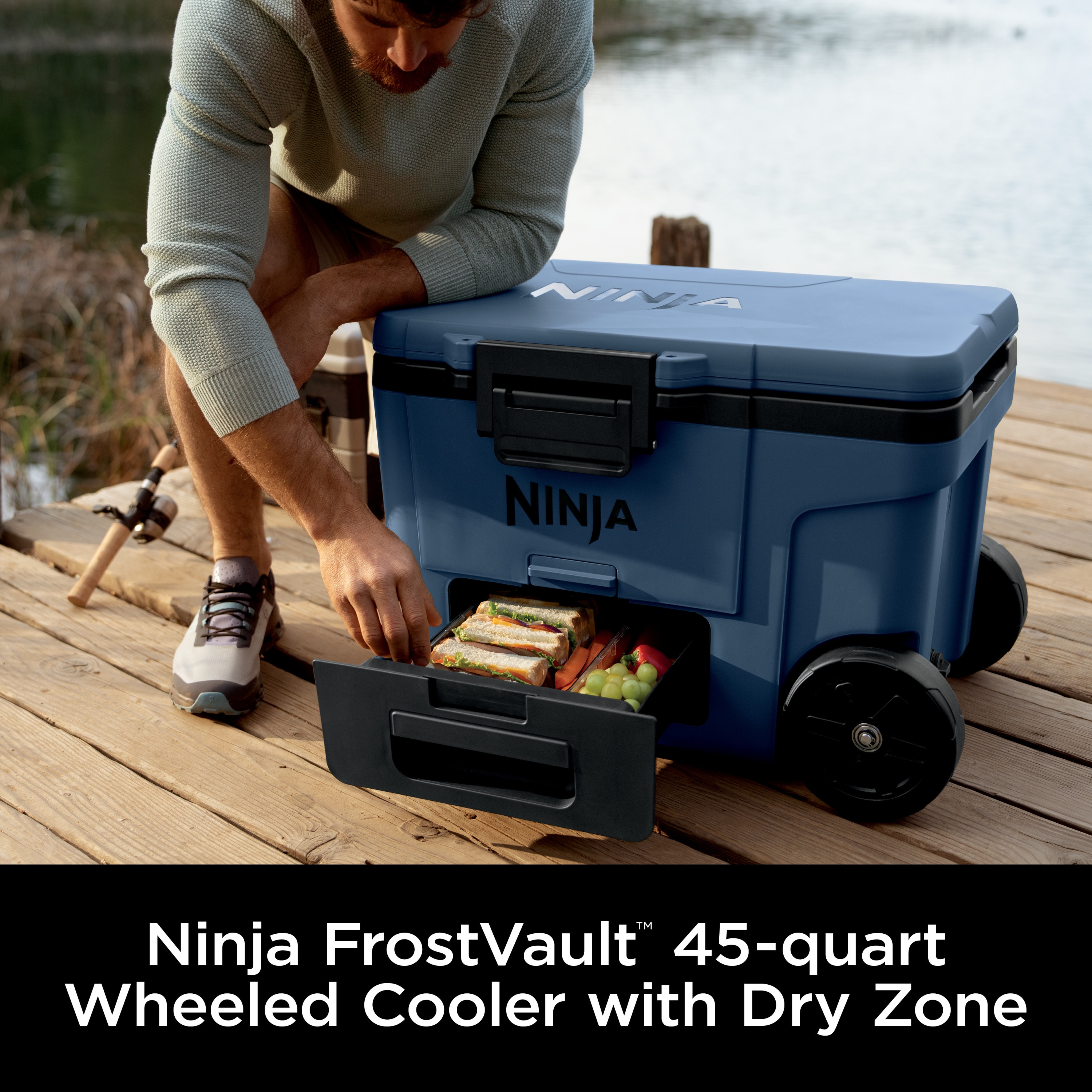 Ninja FrostVault Blue 45 Quart(s) Hard Insulated Wheeled Chest