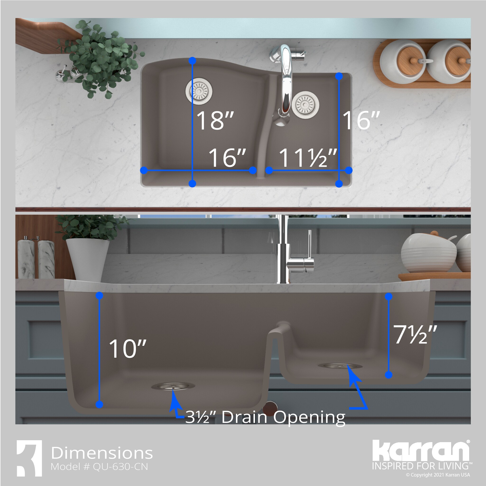 Karran QU-630-CN Kitchen-Sinks - View #7
