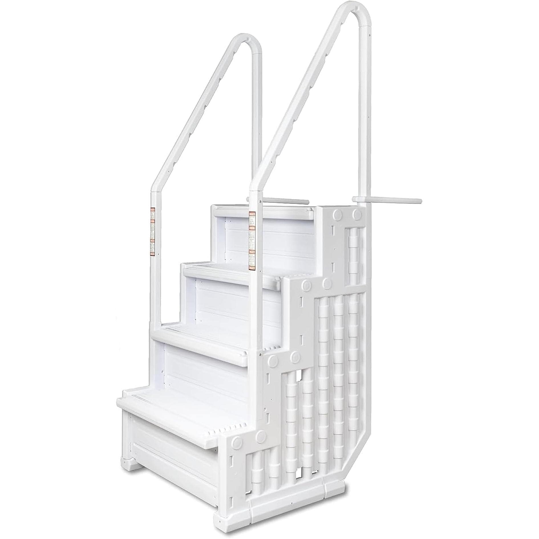 Poolzilla 04-01-007 Premium 32'' Wide Drop-In Above Ground Pool Steps with Handrails for 48’’ to 54’’ in. Above Ground Pools