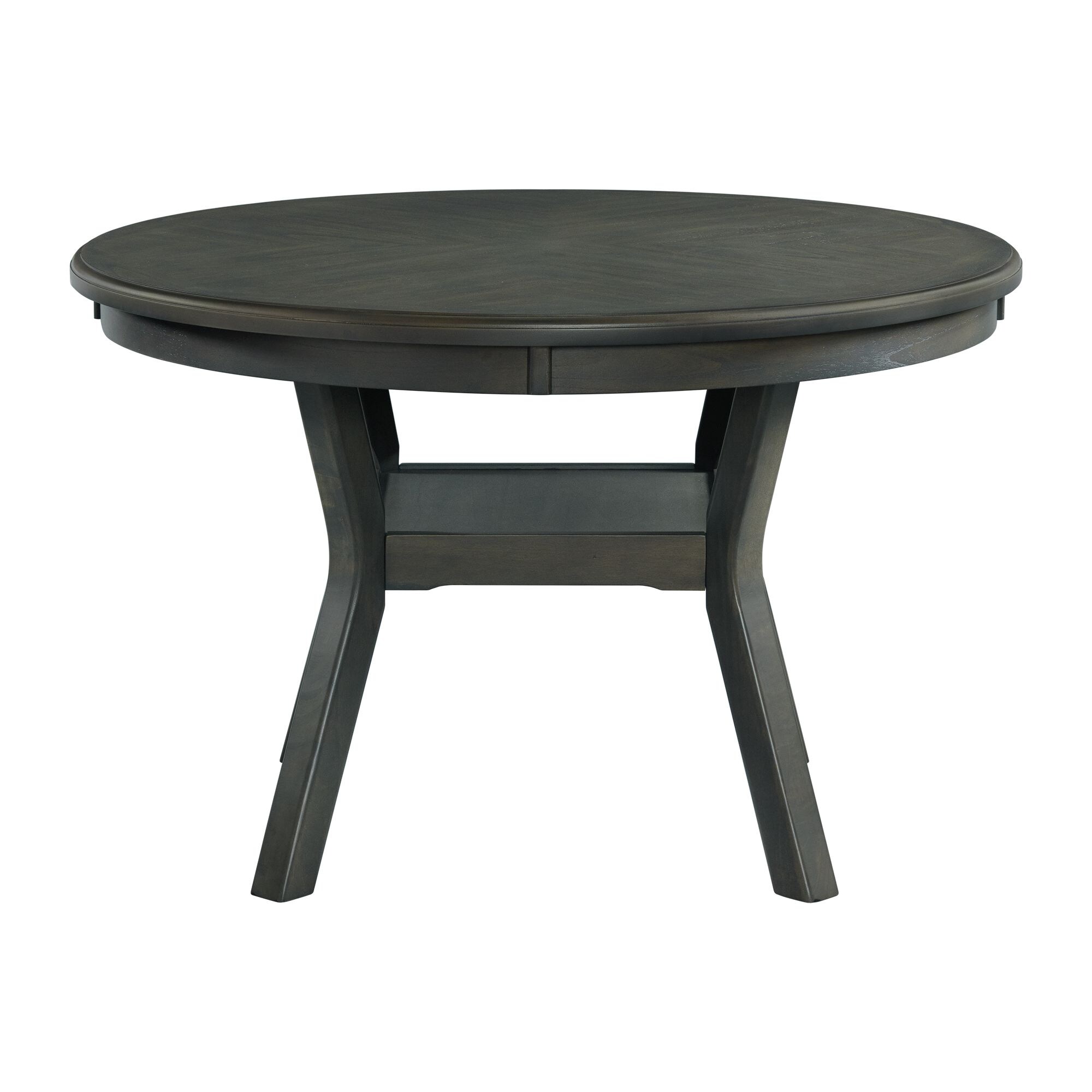 Picket House Furnishings DAH300DT Taylor Gray Round Transitional Dining Table, Wood with Gray Wood Base 47-in L x 30-in H