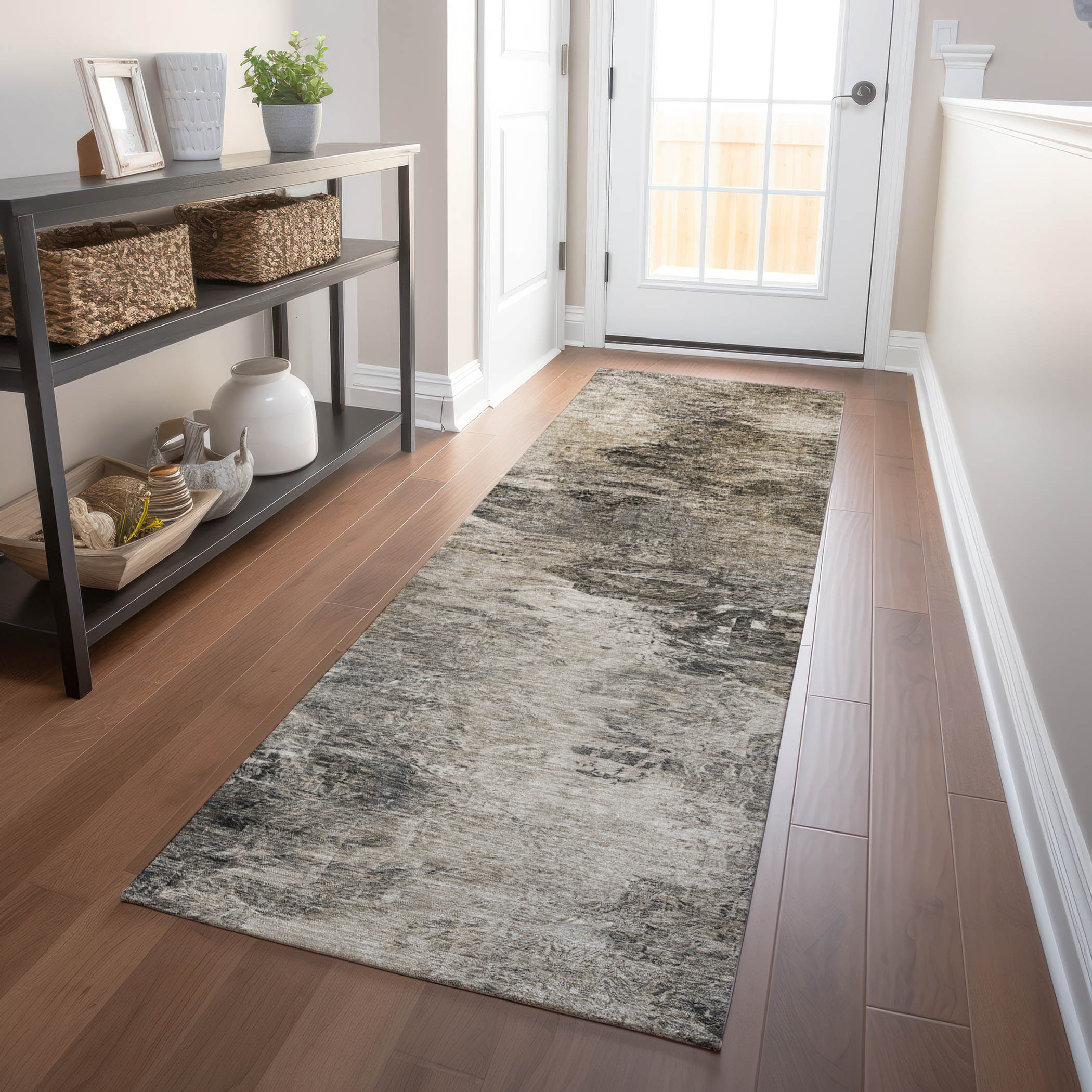 Addison Rugs ACN592TP2X8 Chantille ACN592TP 2 x 7 (ft) Polyester Taupe Rectangular Indoor/Outdoor Geometric Moroccan Machine washable Runner rug