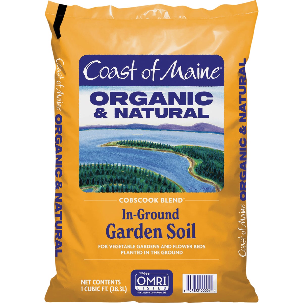 Coast of Maine of Maine Organic Cobscook Blend In-Ground Garden Soil - Nutrient-Rich Multi-Use Soil for Flowers and Lawns (1 cu ft)