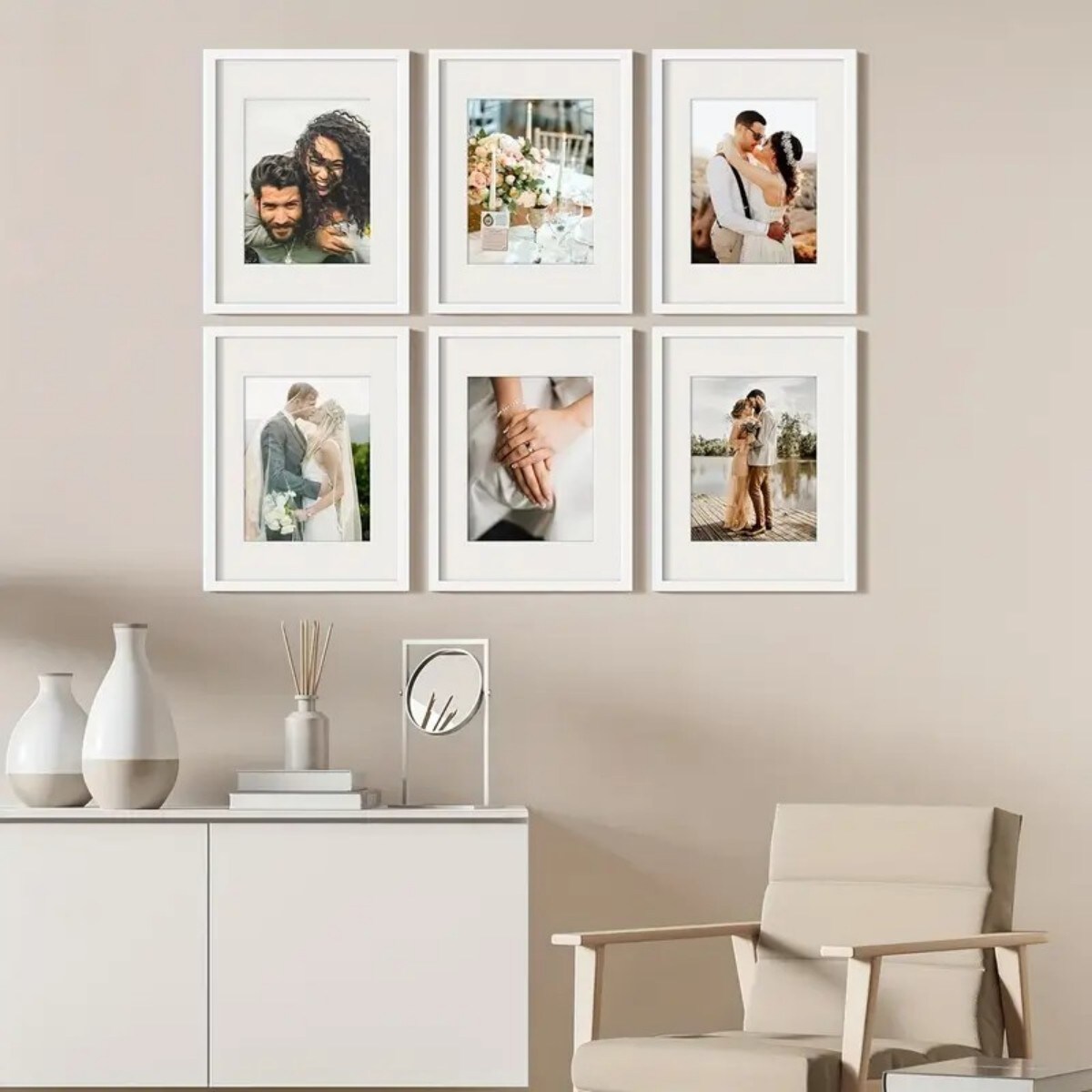 DecorUHome FRAME1216-5-WH Picture-Frames - View #4