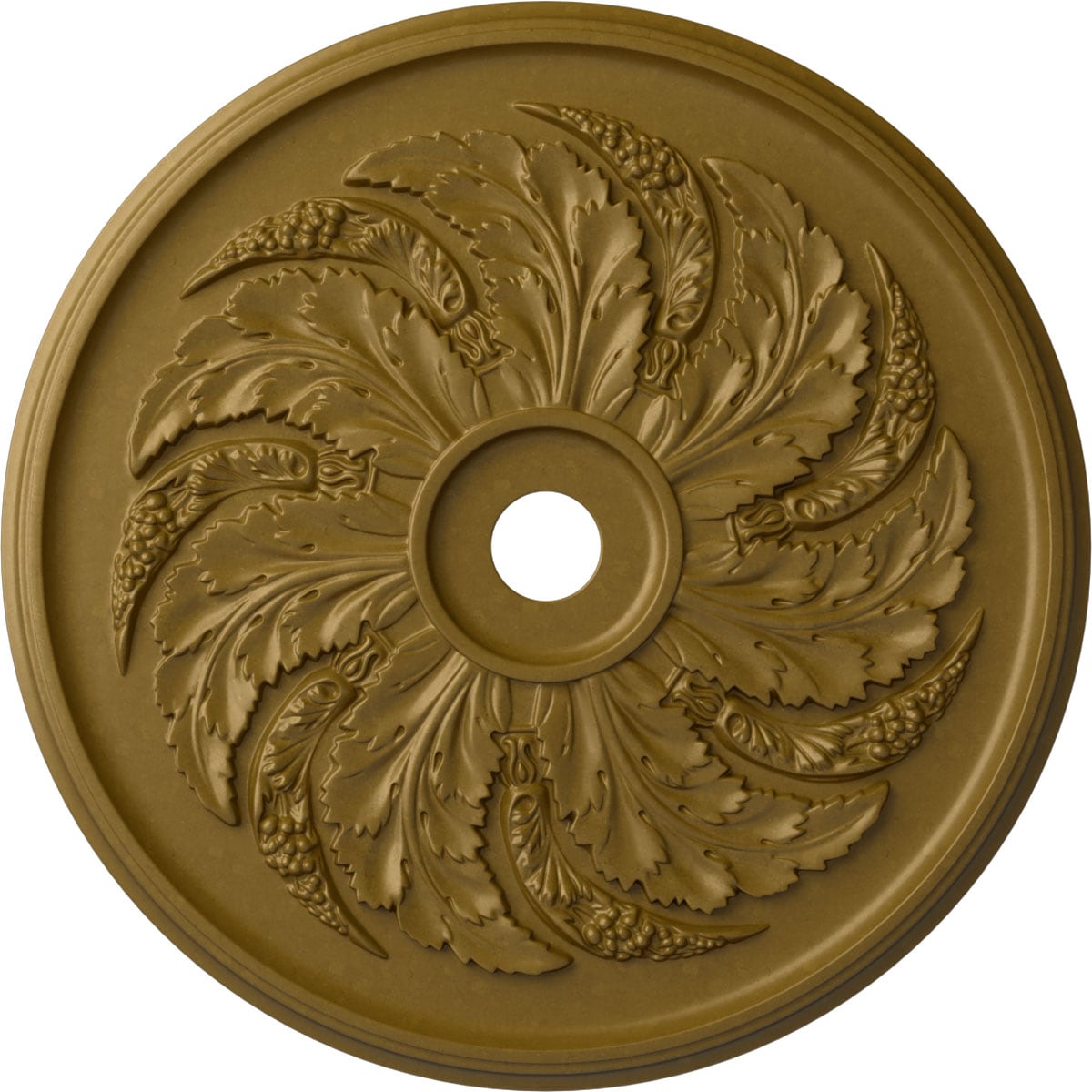 Ekena Millwork CM42SKGLS Sellek 42.125-in W x 42.125-in L Painted Gold Polyurethane Whole Ceiling Medallion