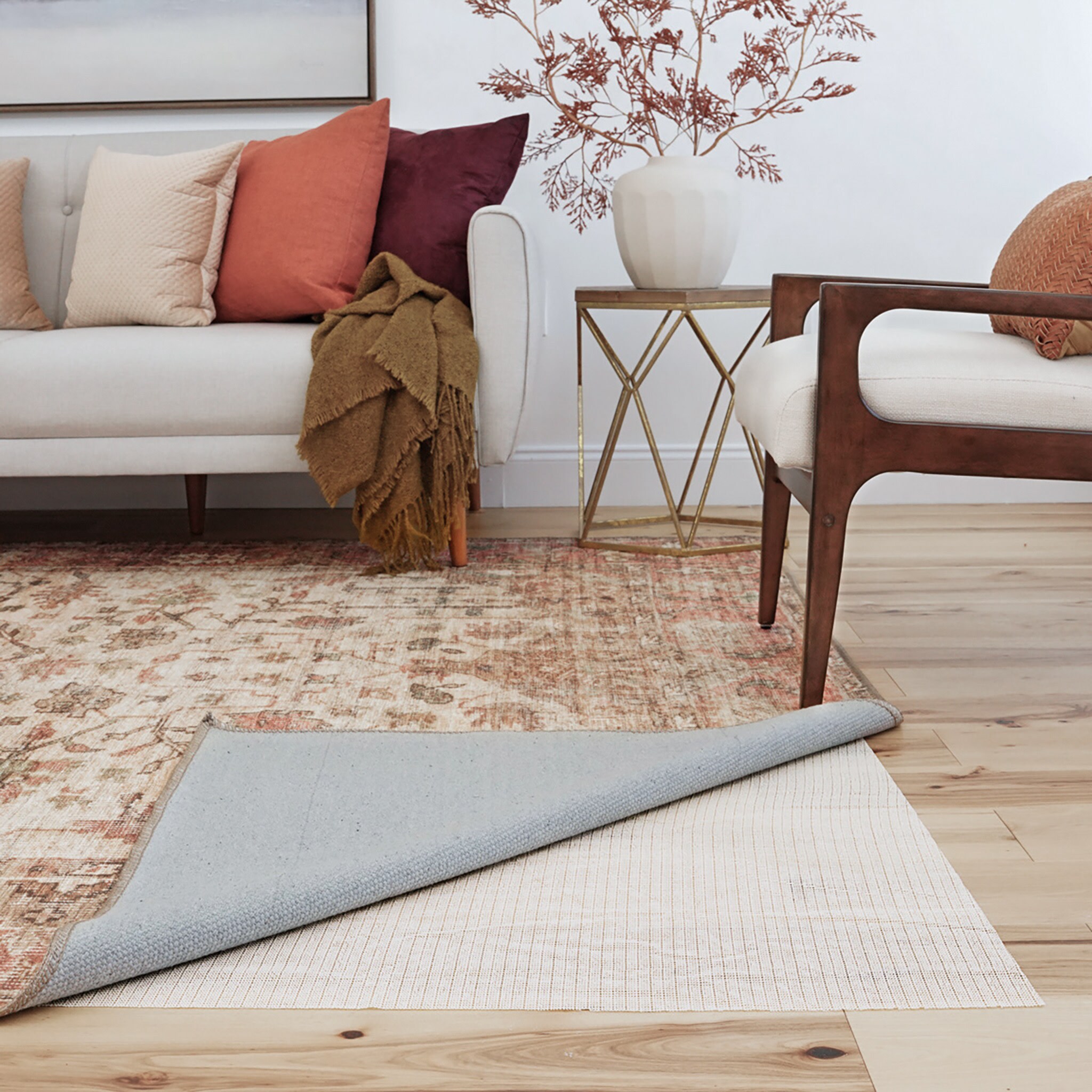 Flash Furniture 7 X 9 (ft.) Rectangular Polyester Non-Slip Rug Pad