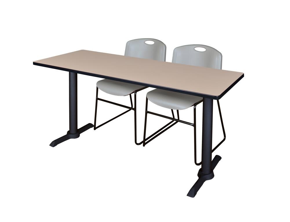 Regency MTRCT6024BE44GY Training Off-white 4-Person Training Table (60-in W x 29-in H)