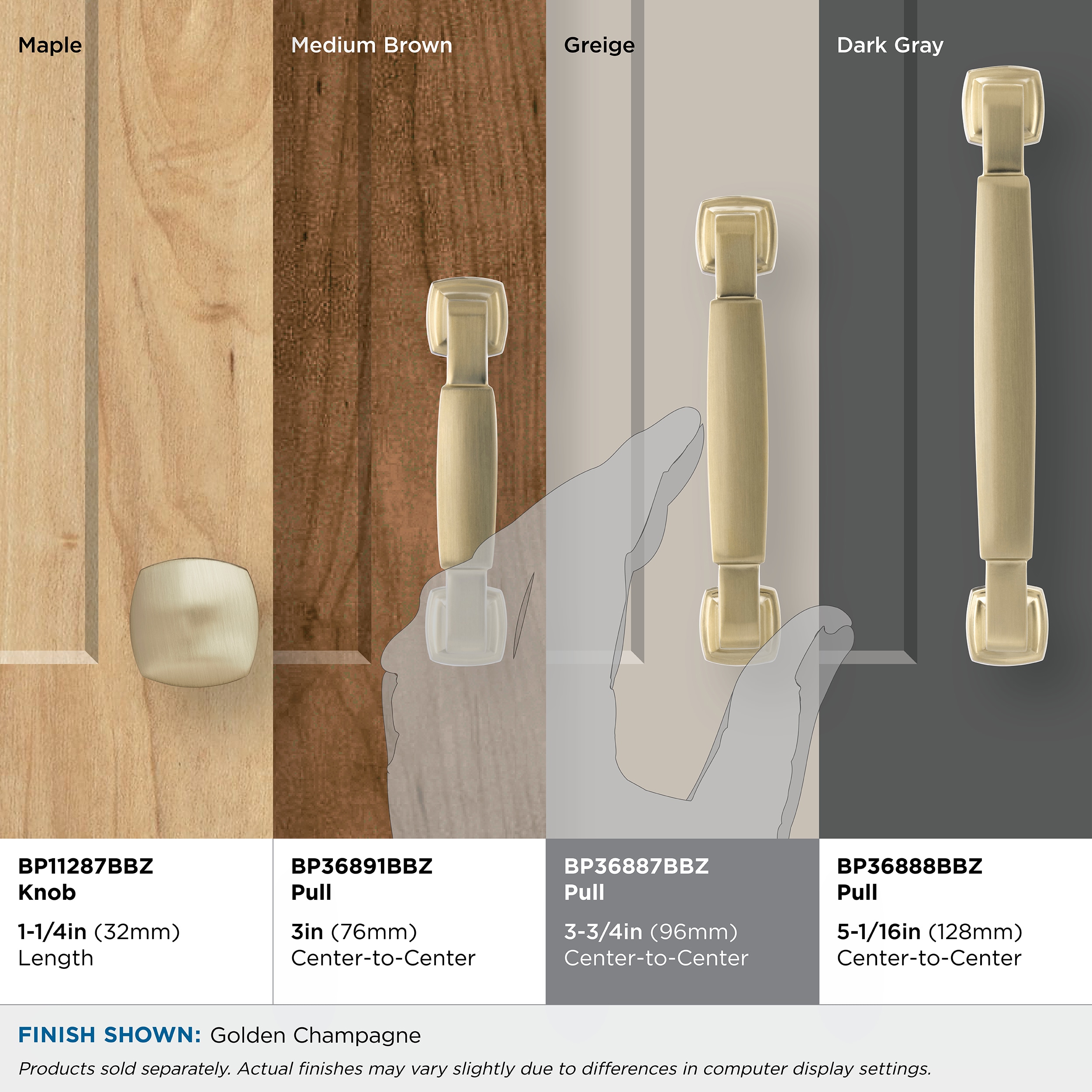 Amerock BP36887BBZ Cabinet-Pulls - View #5