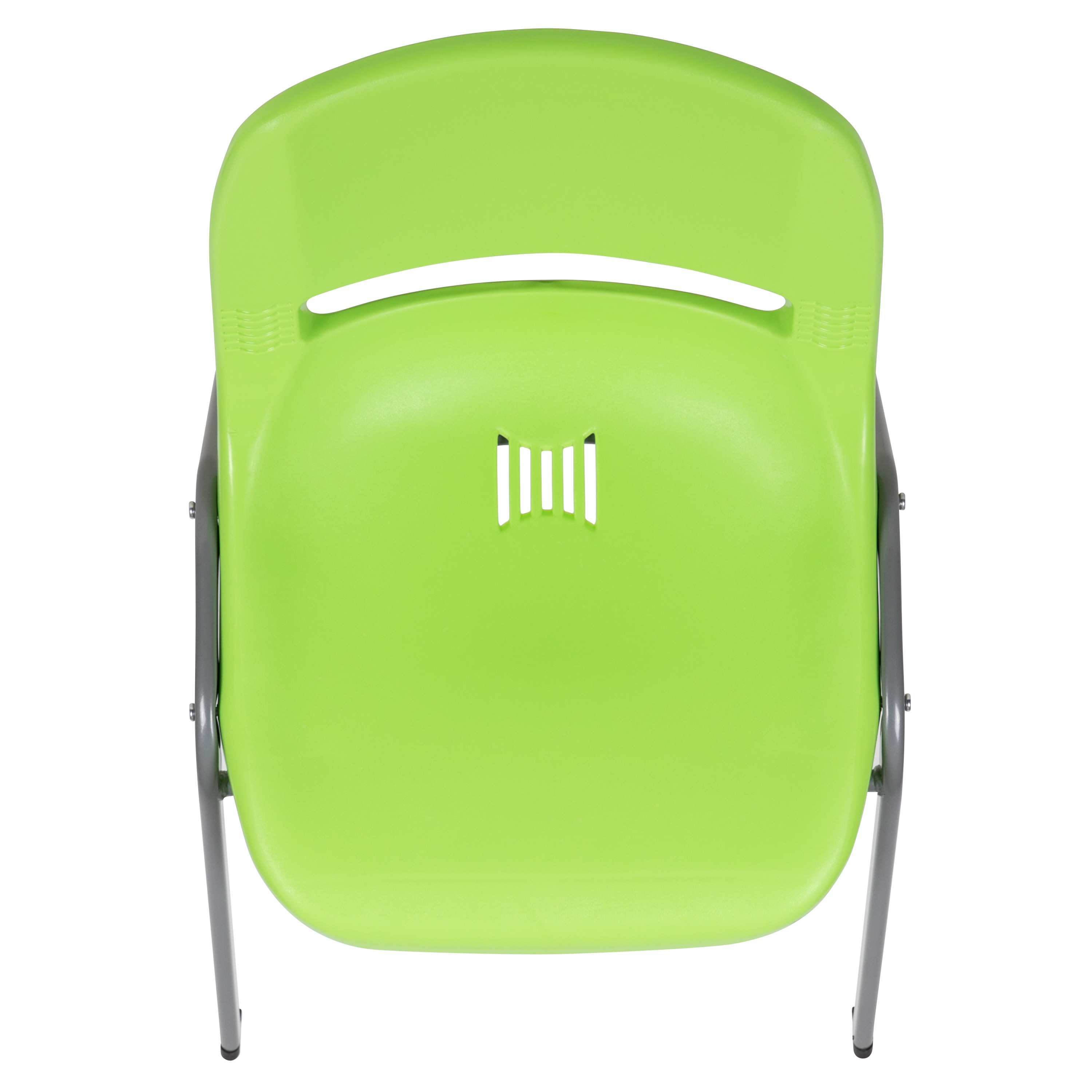 Green Ergonomic Metal Frame Stacking Chair