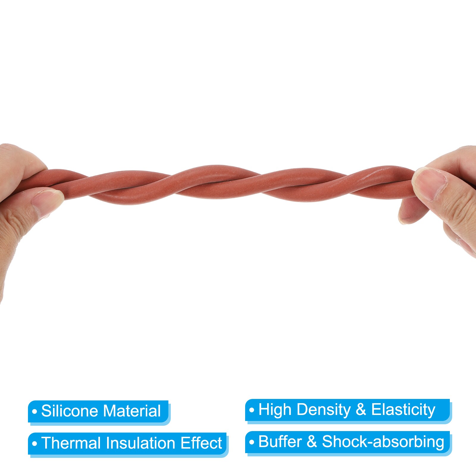 PATIKIL Silicone Foam Seal Strip 5Meters 10mm/0.39Inch Dia Round High ...