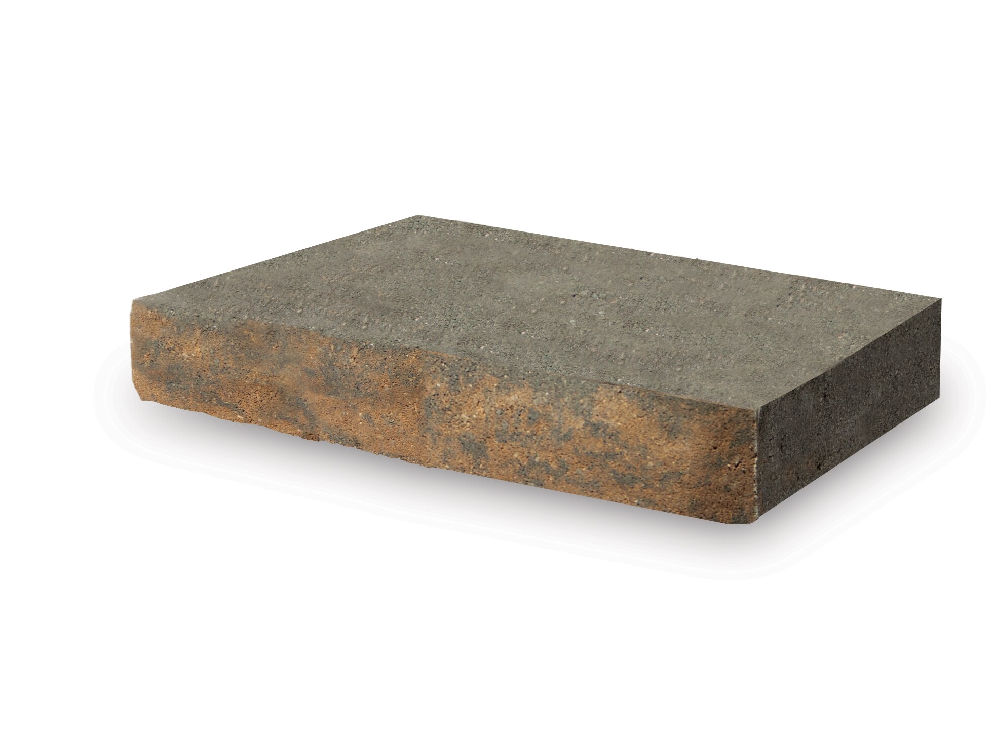  17H043TCH 2-in H x 12-in L x 8-in D Tan/Charcoal Concrete Retaining Wall Cap
