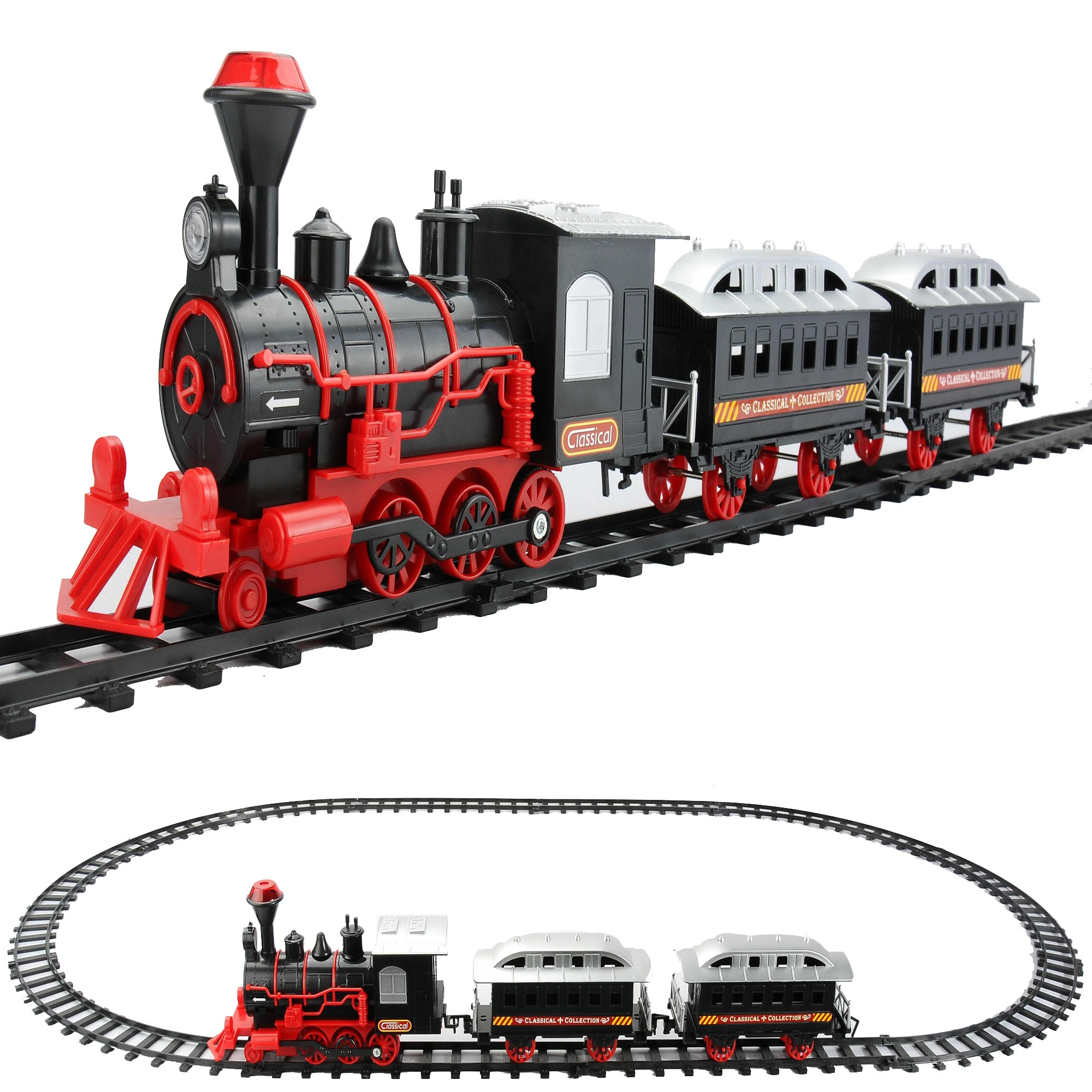 Northlight 5-in Lighted Animatronic Figurine Train Battery-operated ...