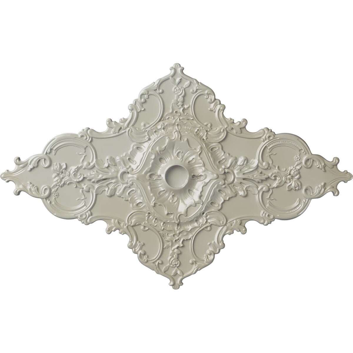 Ekena Millwork CM70X43MLFBS Melchor Diamond 67.25-in W x 43.325-in L Painted Flash Blue Polyurethane Whole Ceiling Medallion