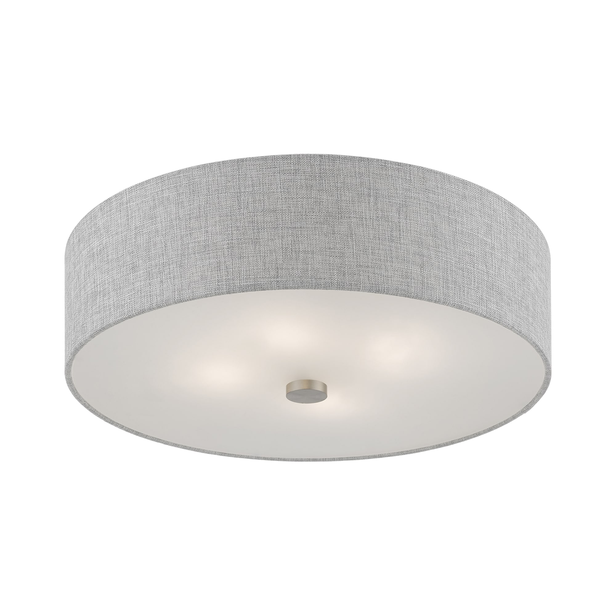 Dakota Brushed Nickel 4-Light Semi-Flush Mount with Urban Gray Shade