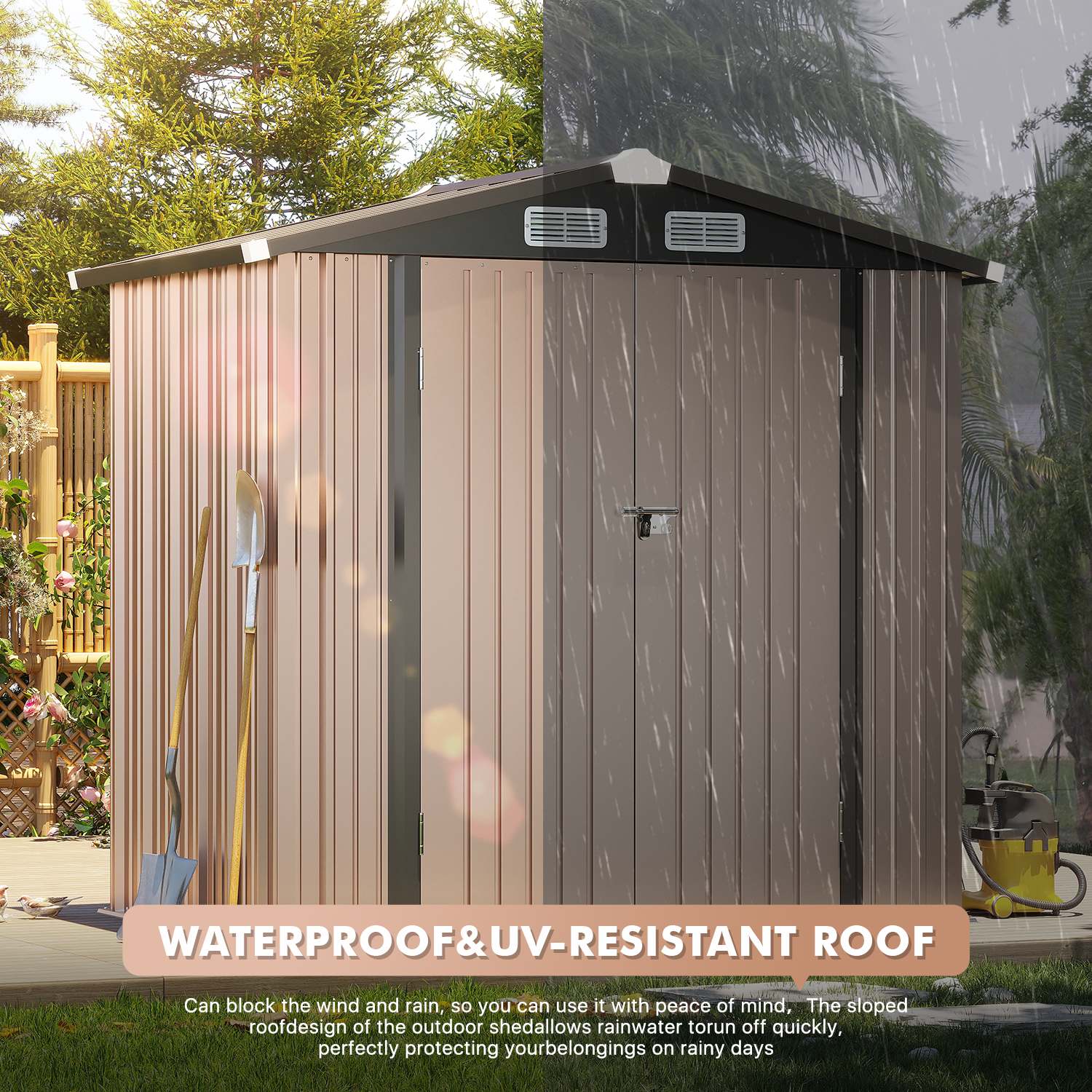 Sunmthink MSD0604-0704BR Metal-Storage-Buildings-Sheds - View #6