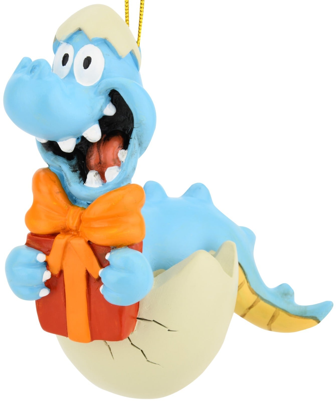 Tree Buddees Baby Dinosaur Hatching with Present Christmas Ornament