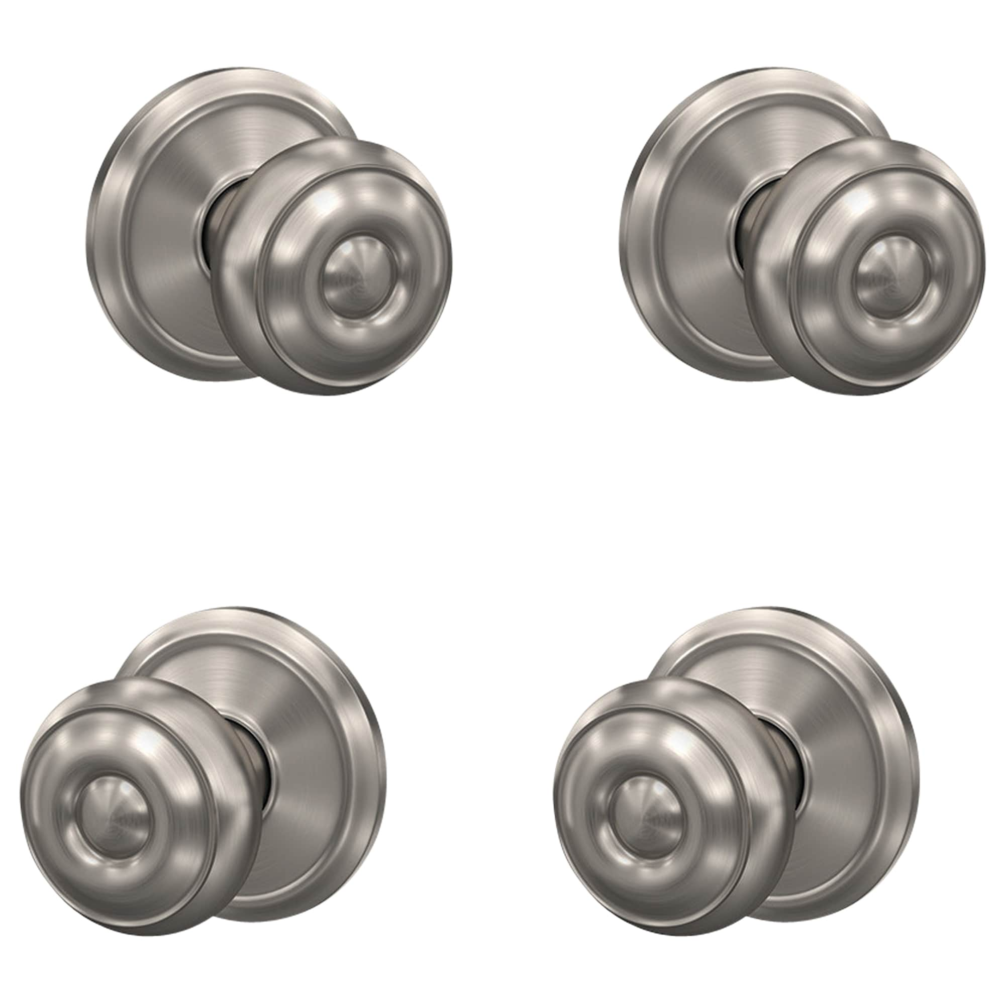 Shop Schlage Schlage Georgian W/Alden Satin Nickel Collection At Lowes.com