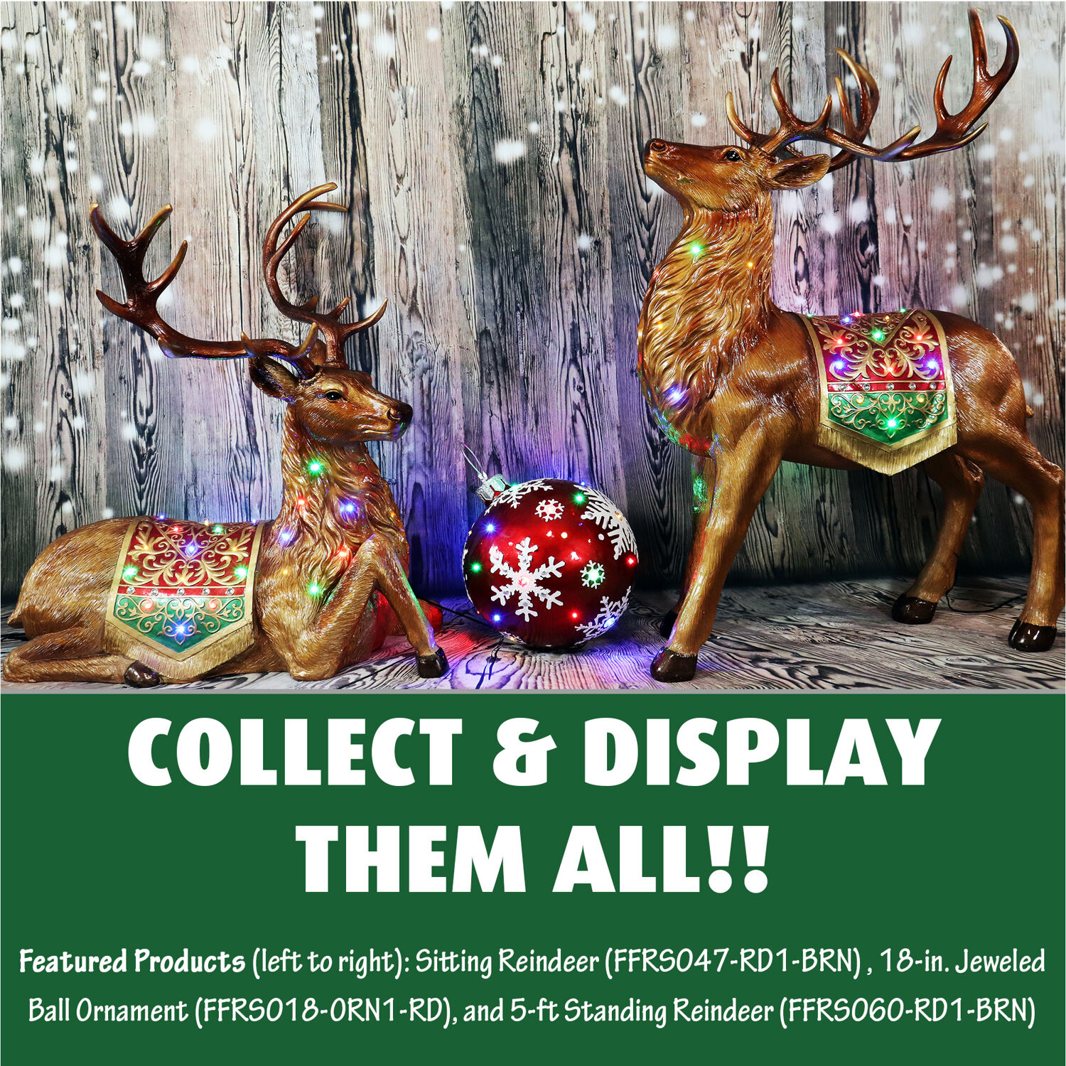 Fraser Hill Farm FFRS018-ORN1-RD Table-Christmas-Decorations - View #4