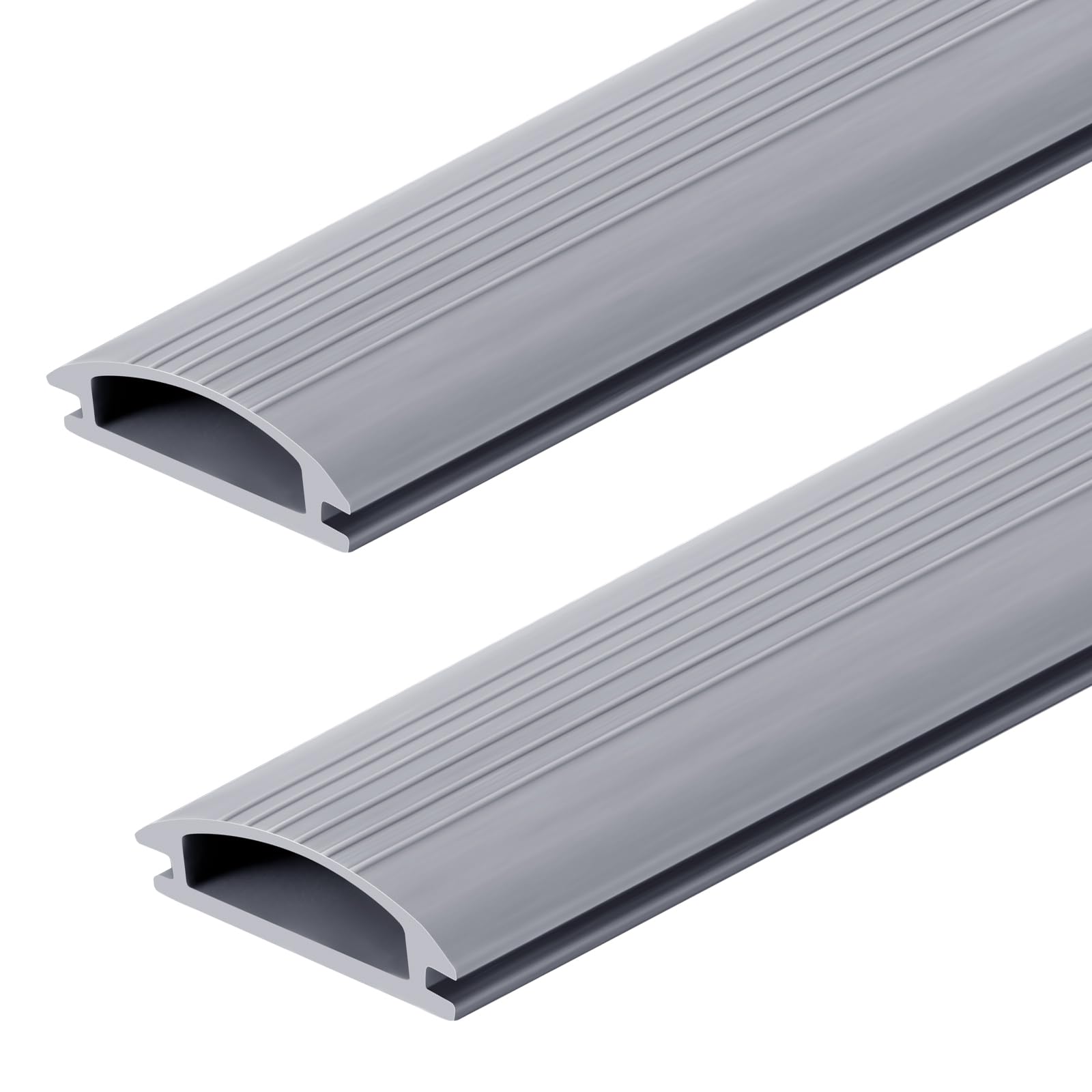 KIWDZFU  2 Pack 36 Inch Door Threshold Seal Vinyl Replacement Insert for Adjustable Height Aluminum Thresholds 1 5 16 x 3 8 Inch Gray Flexible