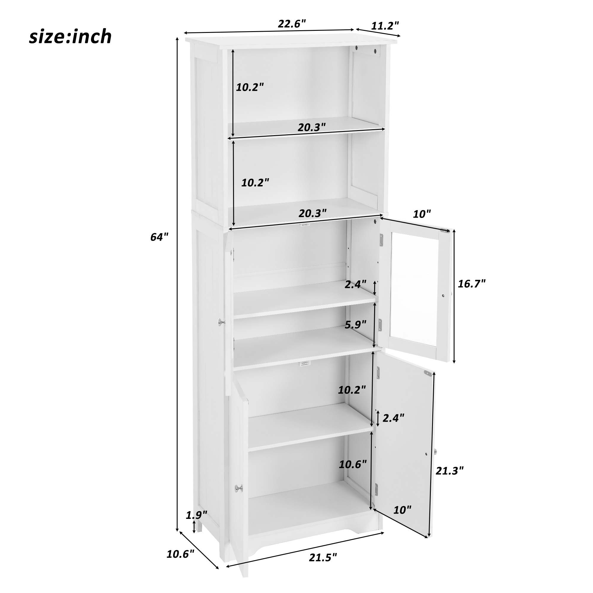 Siavonce XH40-BL Utility-Storage-Cabinets - View #2