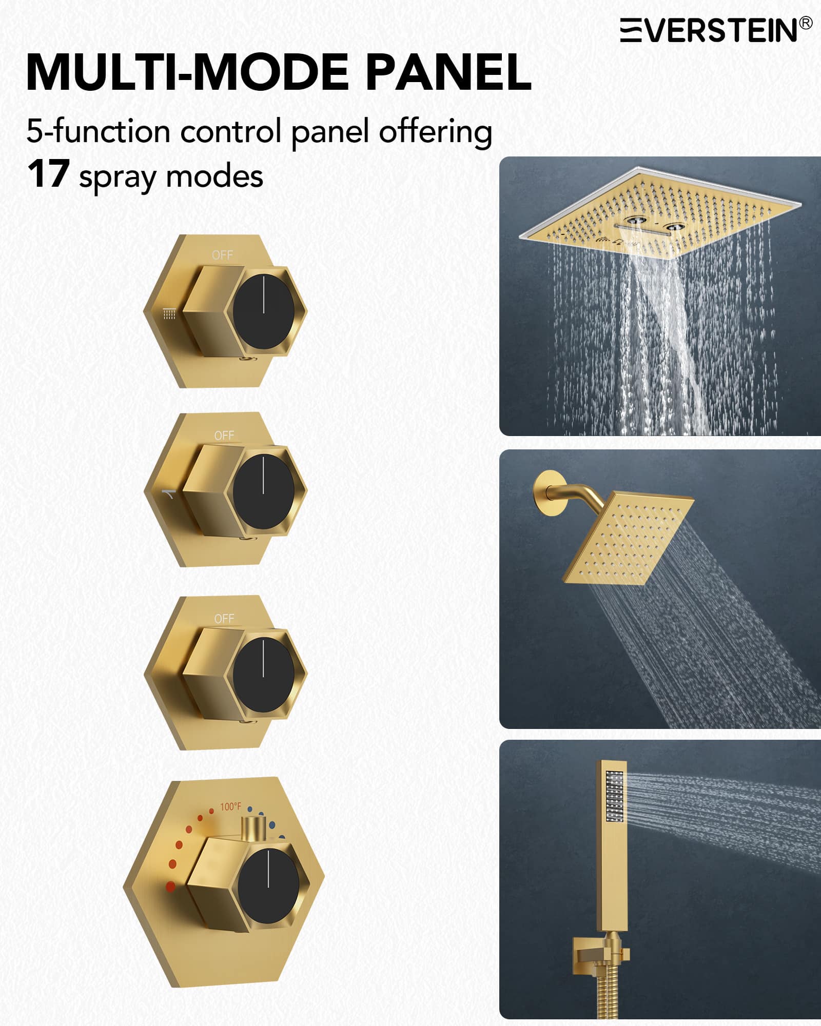 EVERSTEIN SFS-1048-GD16 Tub-Shower-Faucets - View #6