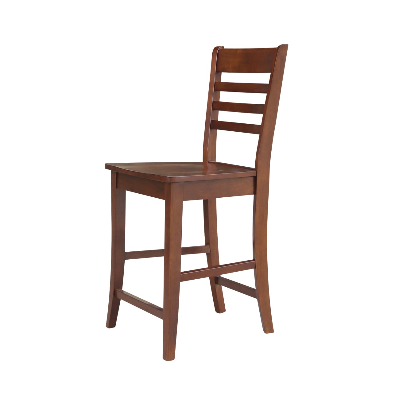 Elegant Roma Solid Hardwood Counter Height Barstool in Espresso