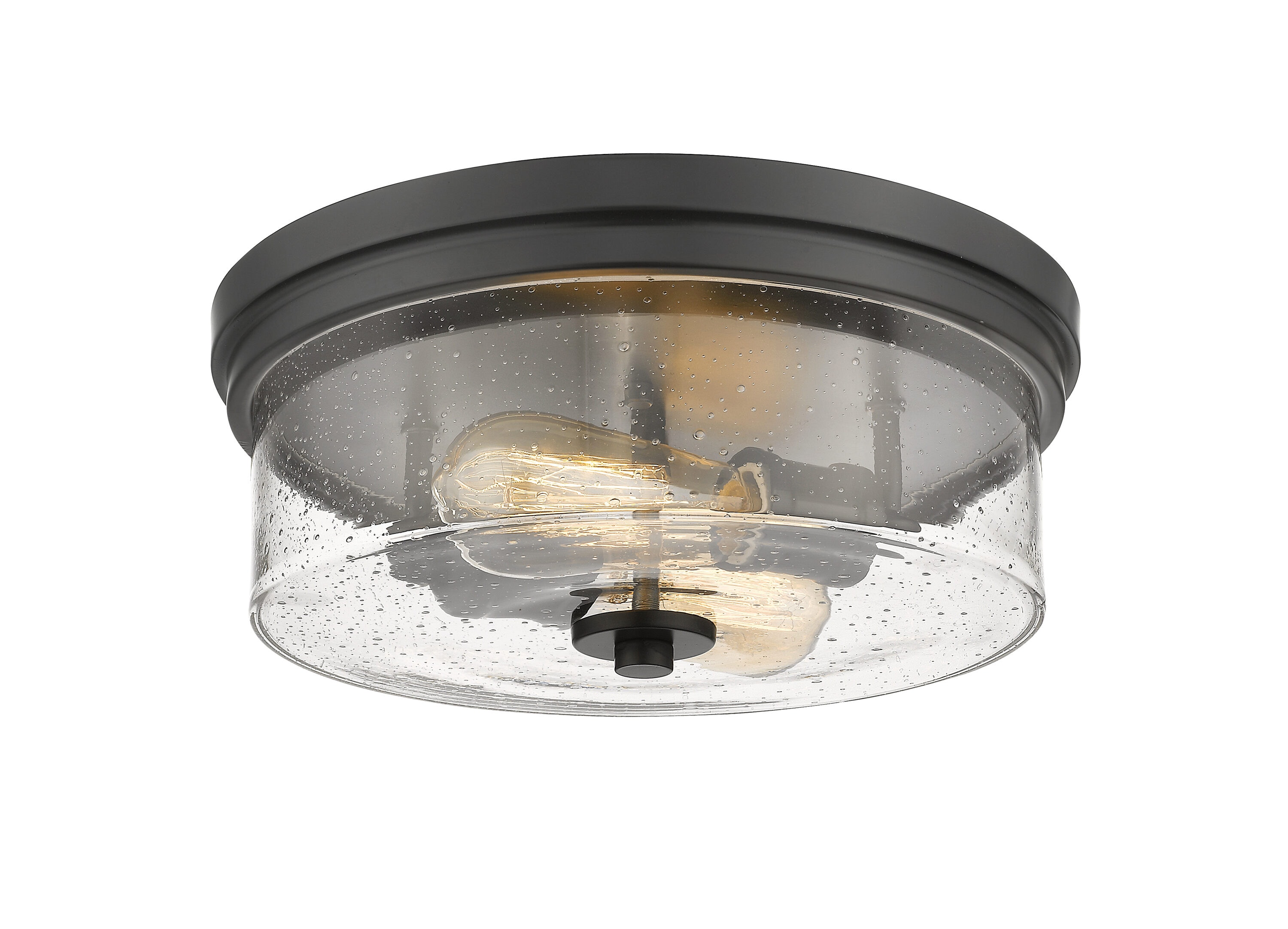 Z-Lite 464F13-MB Bohin 2 -Light 13-in Matte Black Flush Mount Light